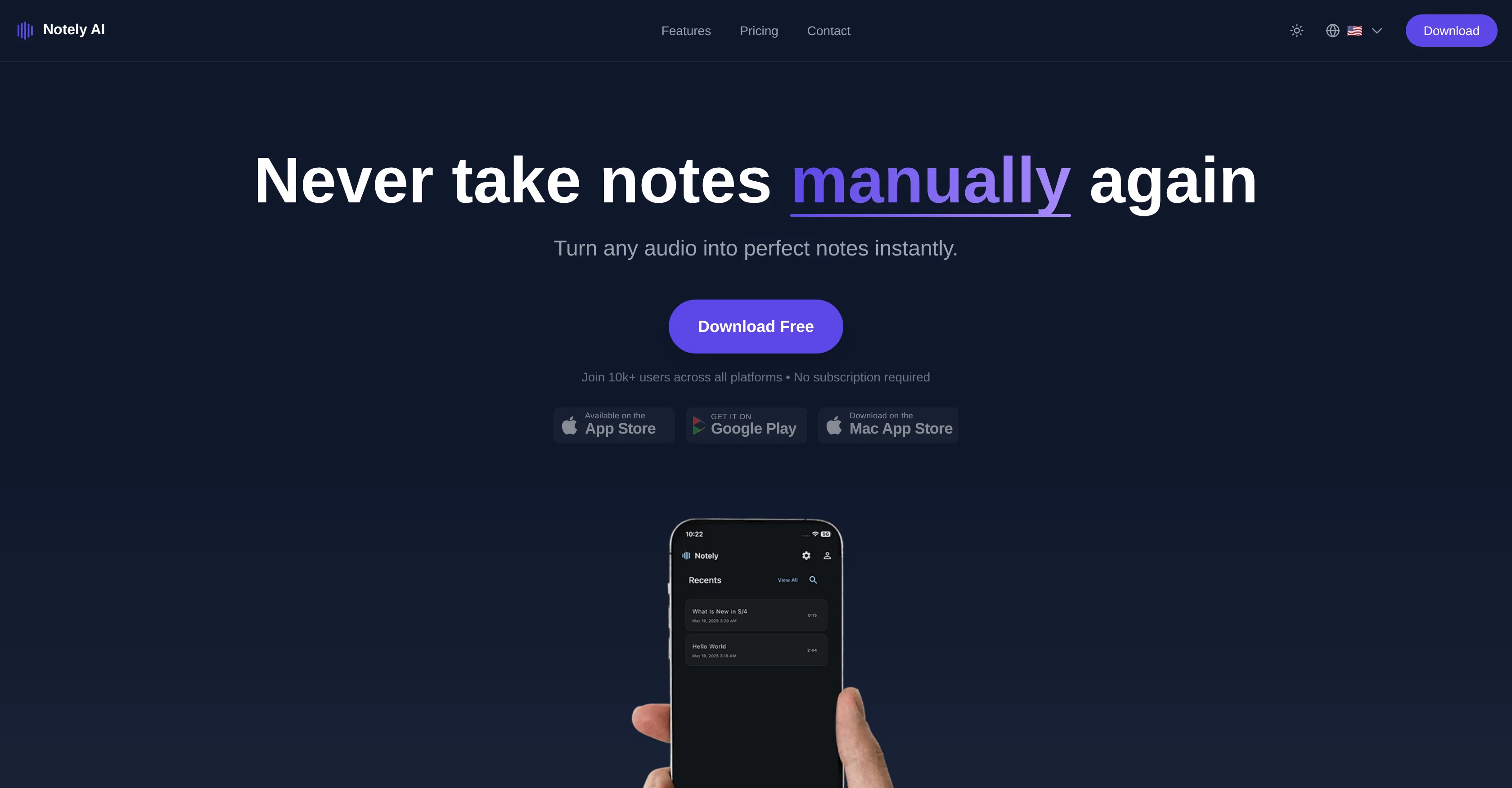 Notely AI screenshot