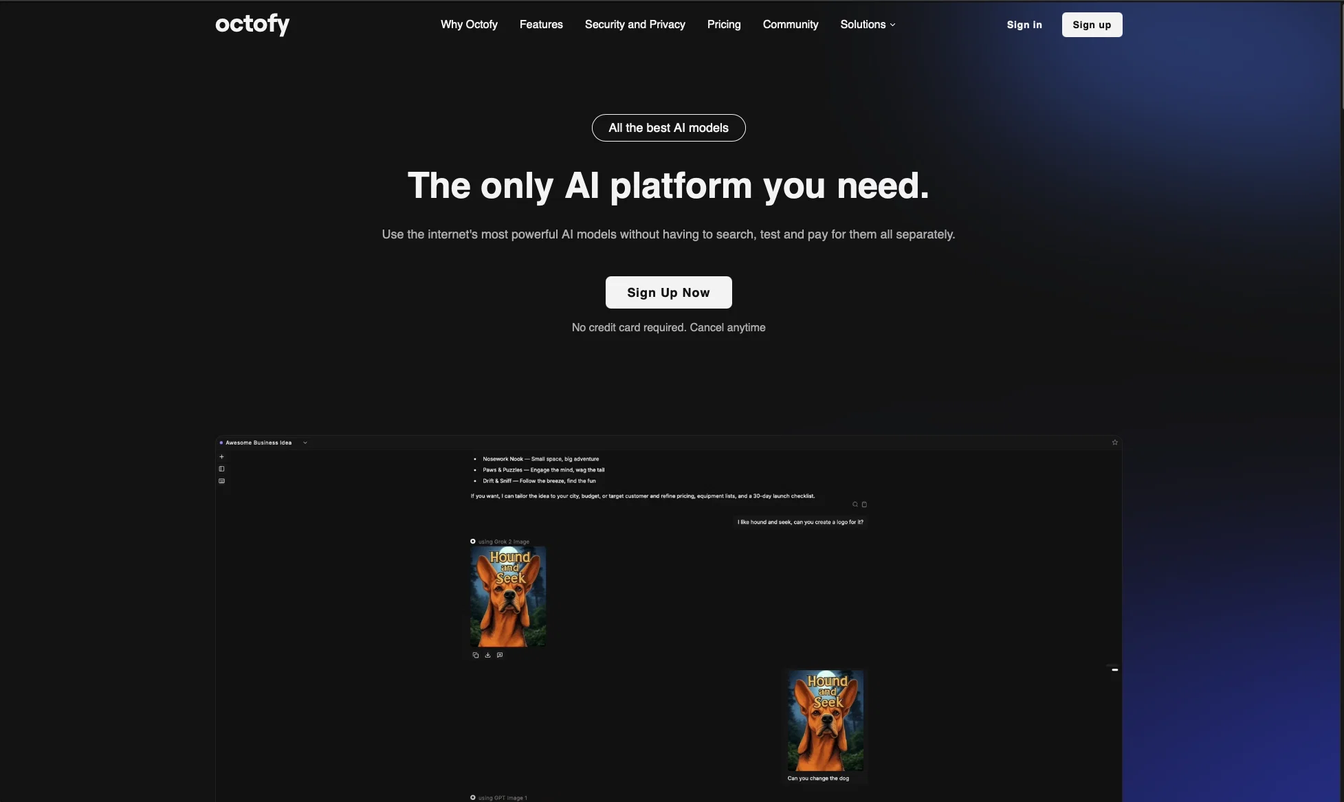 Octofy screenshot