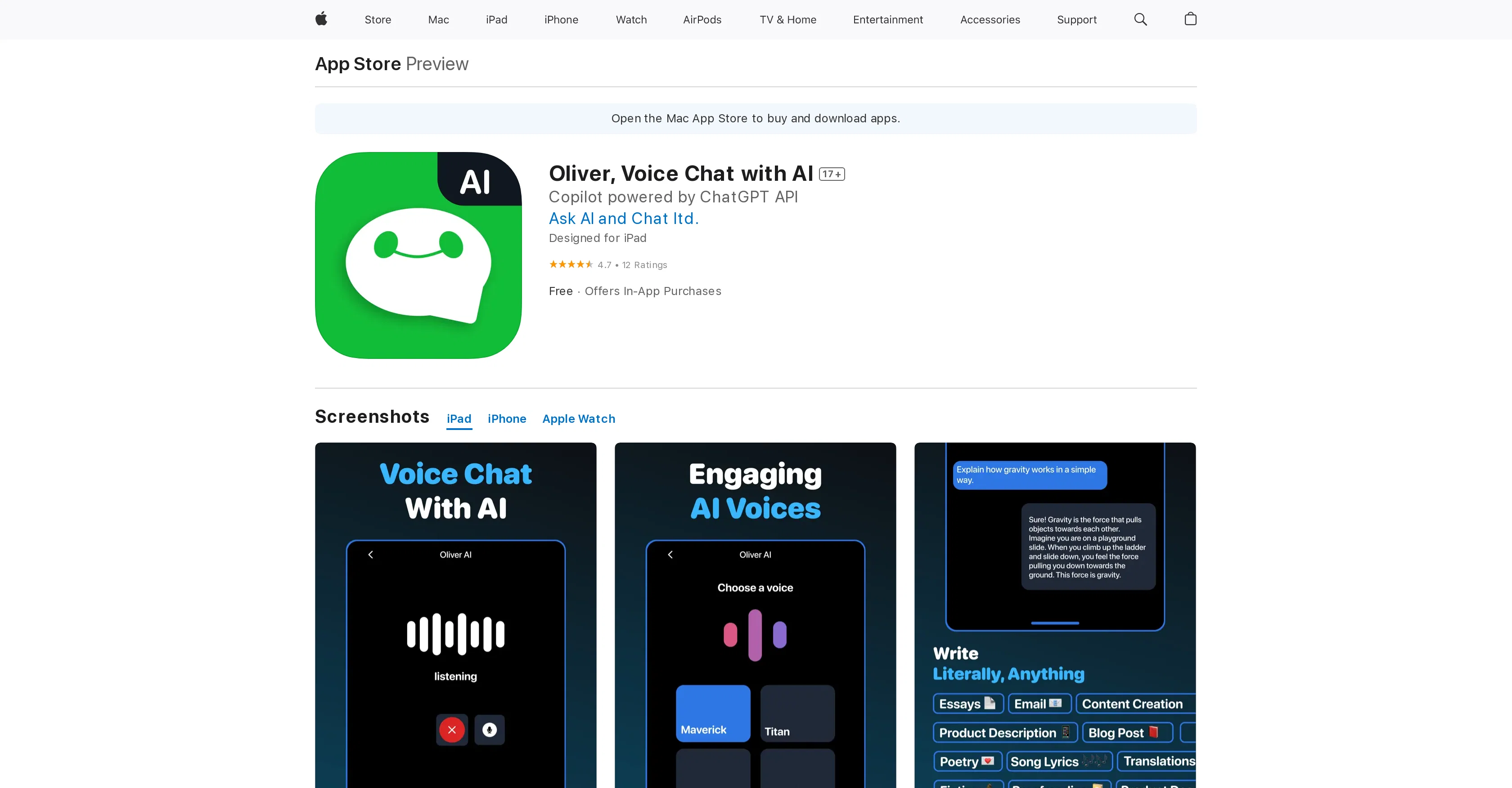 Oliver screenshot