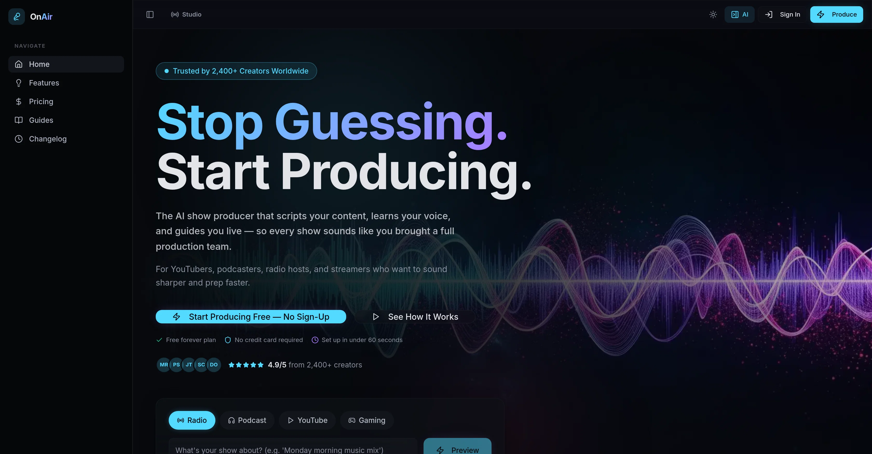 OnAir Studio screenshot