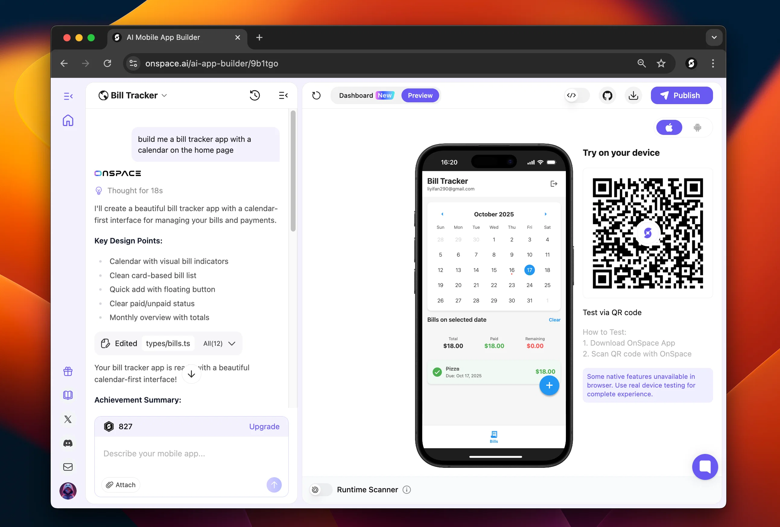 OnSpace.AI - No Code App Builderv1.2.0 screenshot