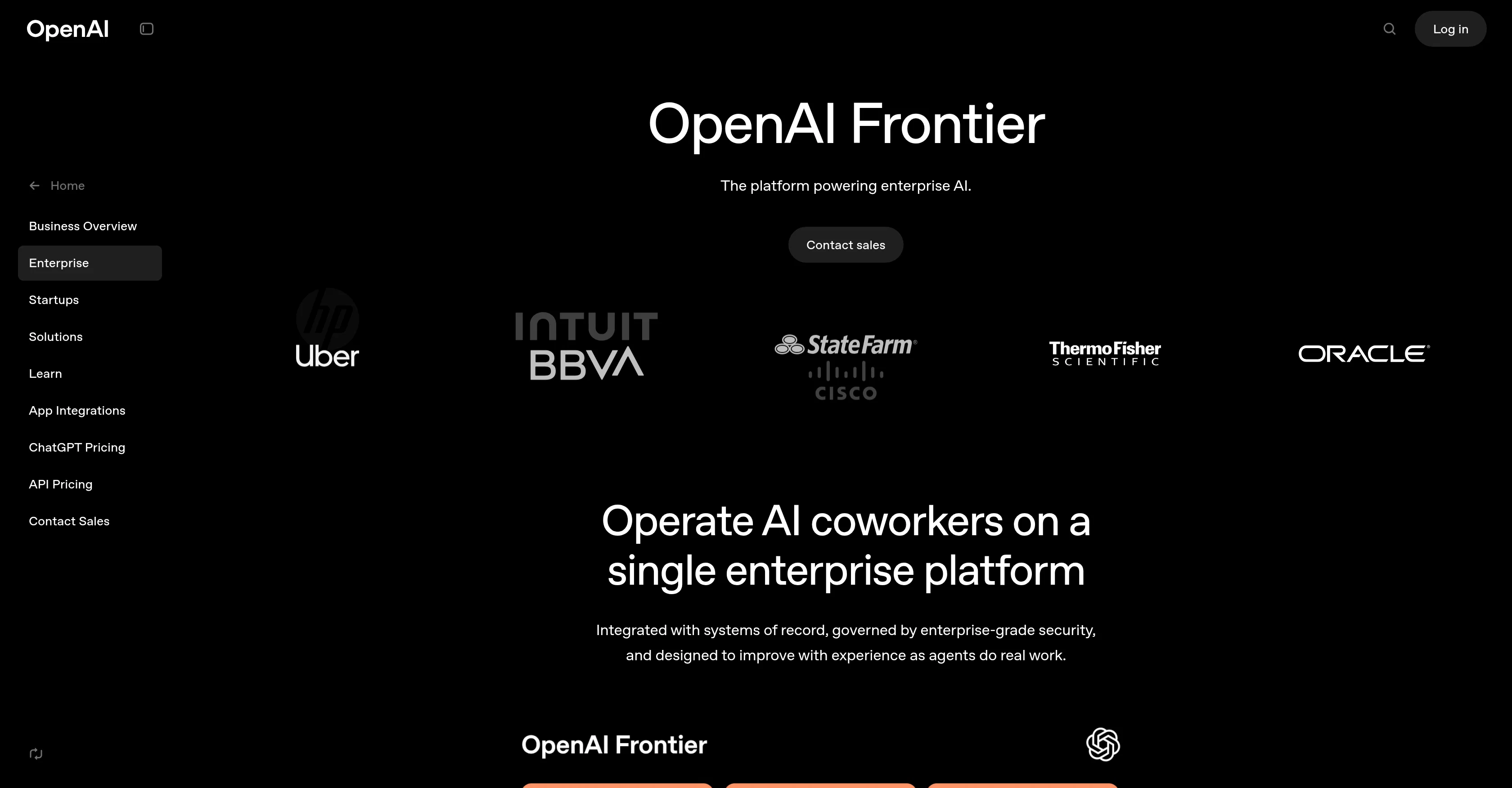 OpenAI Frontier screenshot
