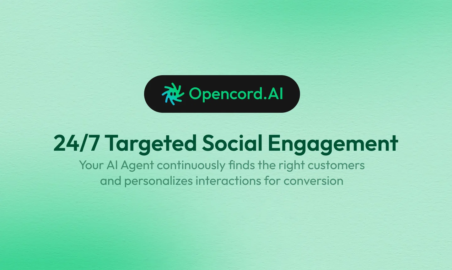 Opencord AI, 24/7 Social Media Engagement via Reply screenshot