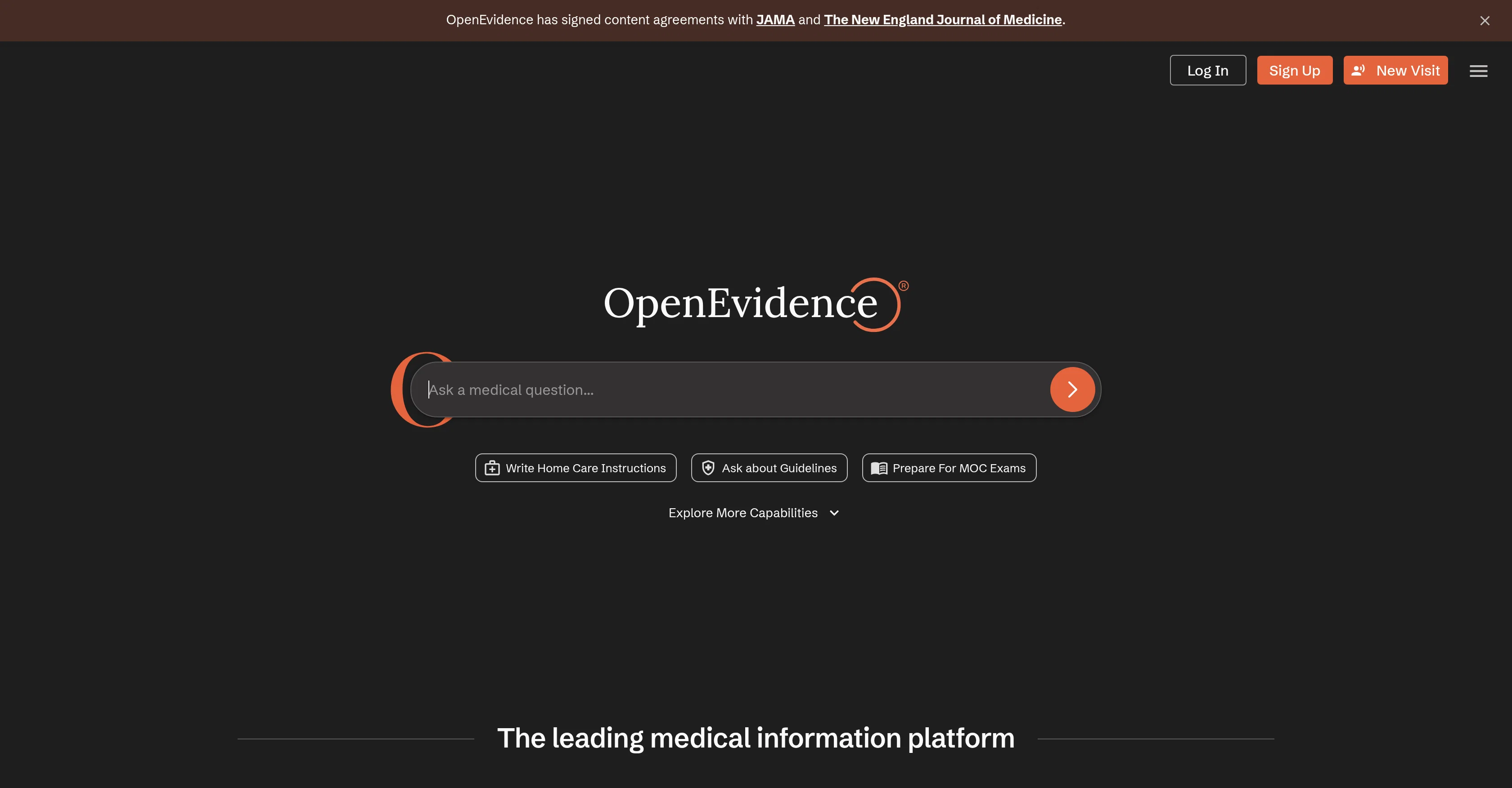 OpenEvidence screenshot