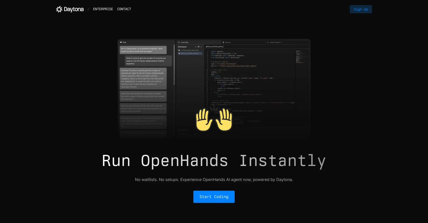 OpenHands Daytona screenshot