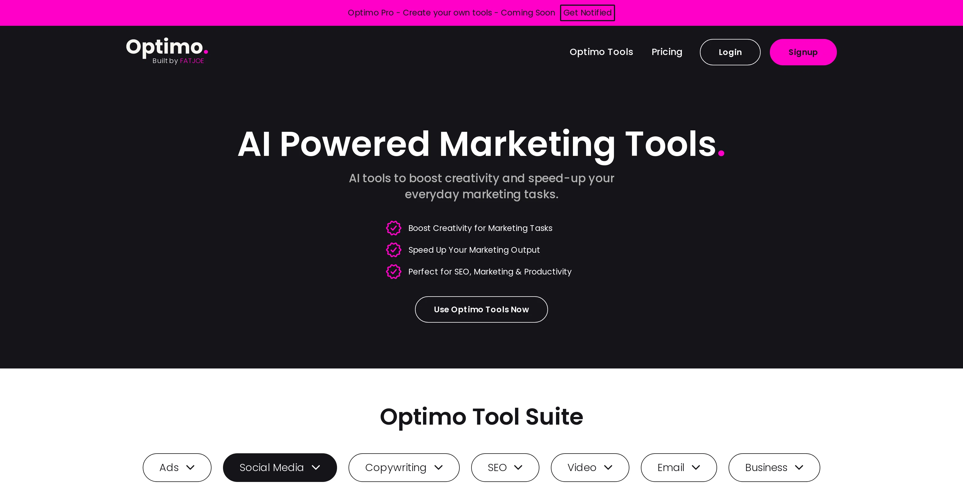 Optimo screenshot