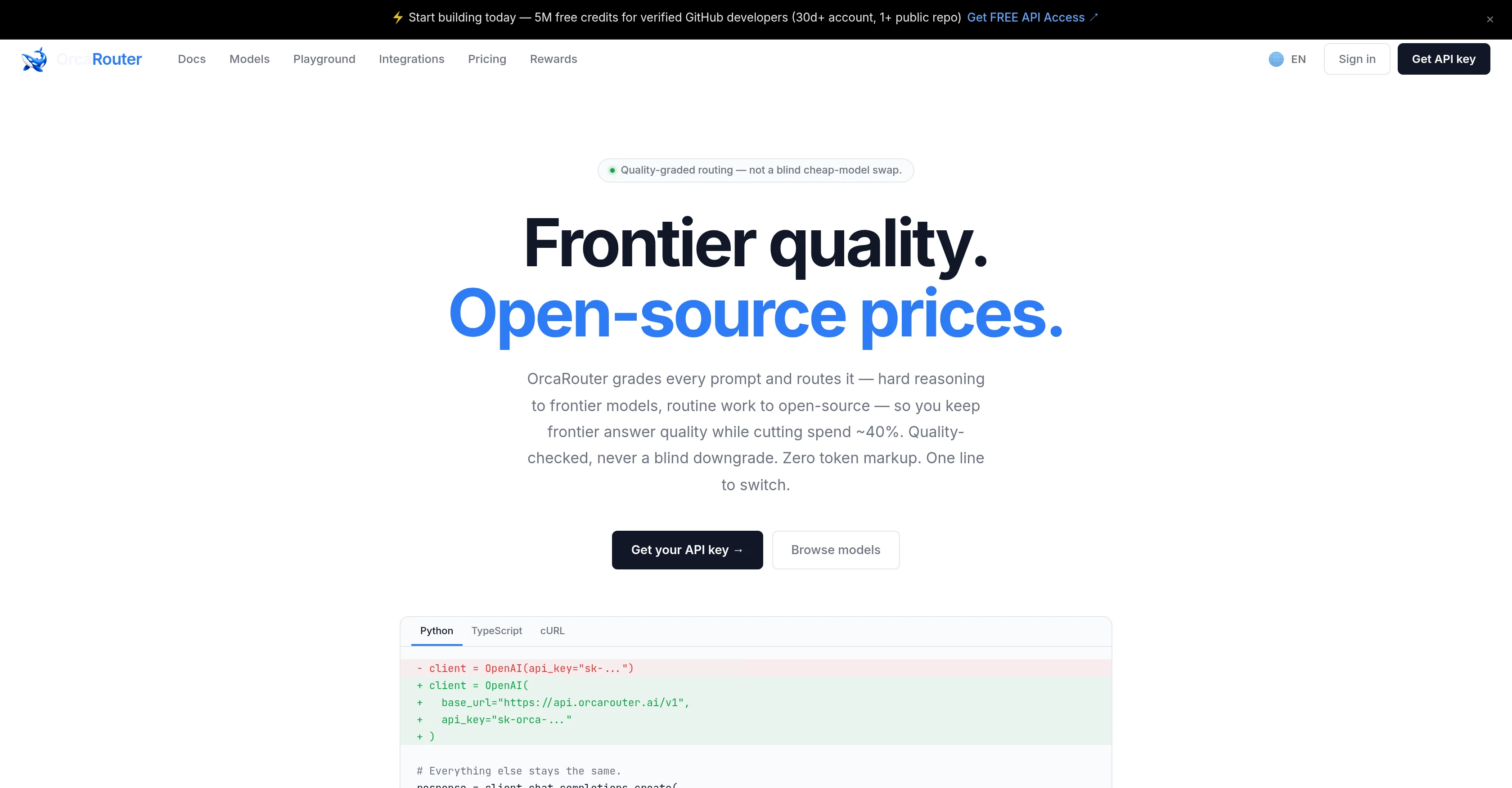 OrcaRouter screenshot