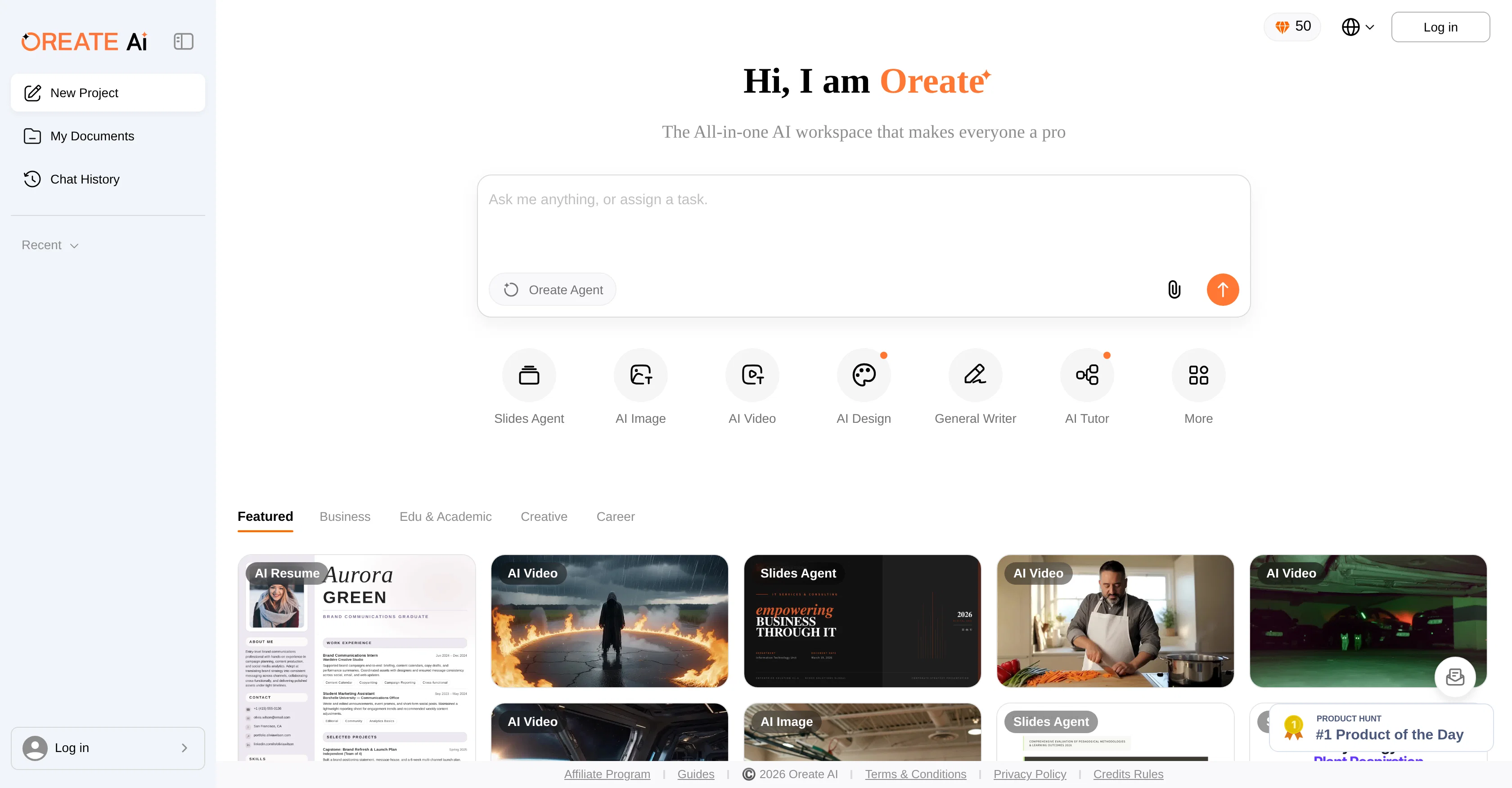 Oreate AI screenshot