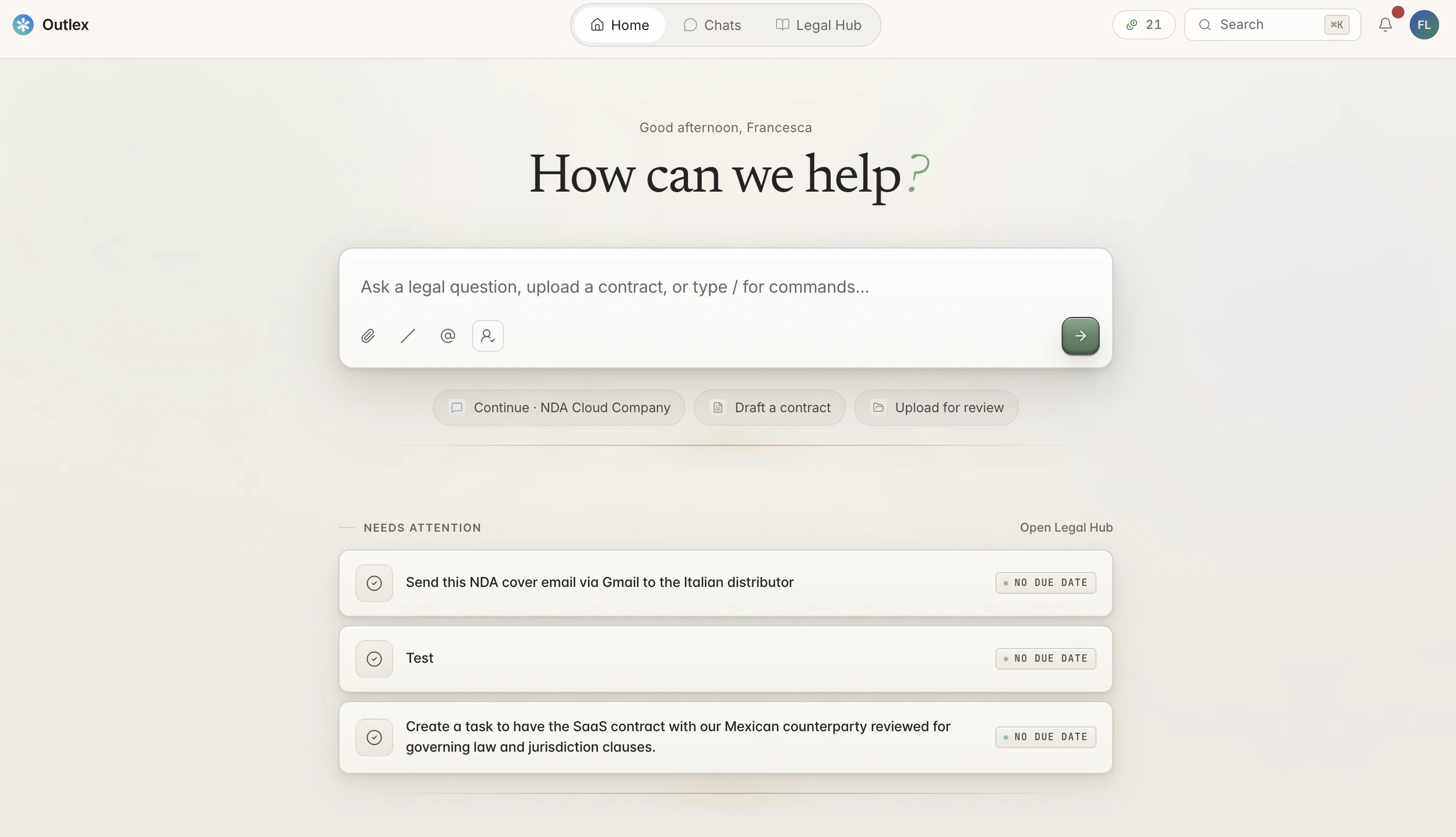 Outlex screenshot