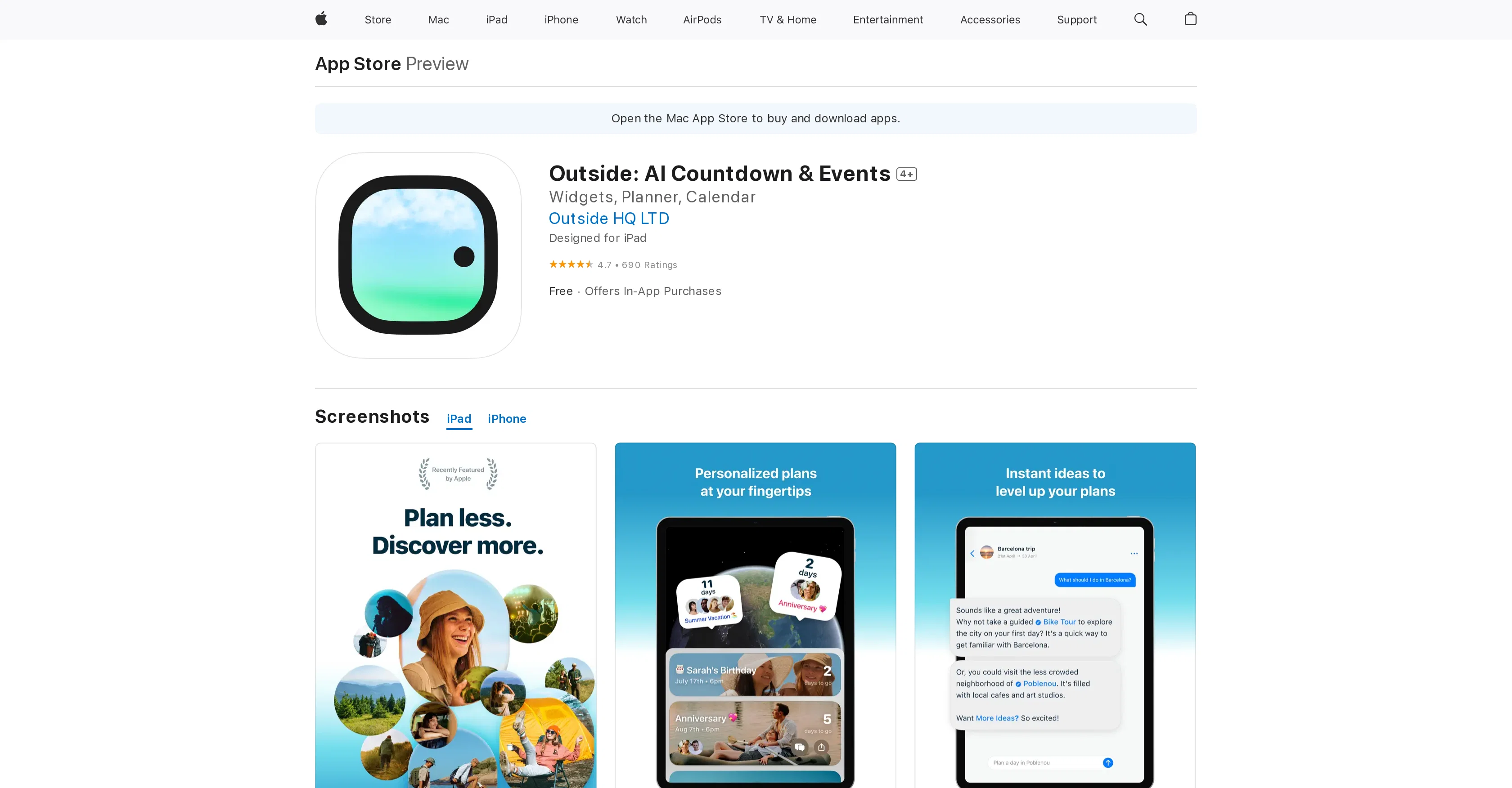 Outside AI screenshot