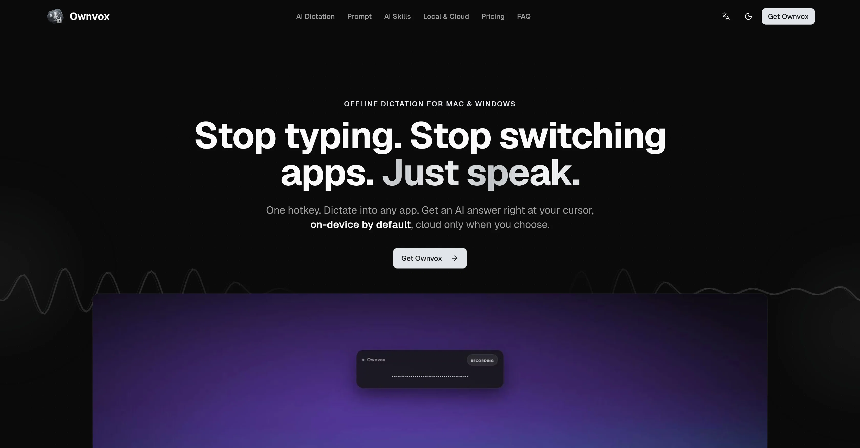 Ownvox screenshot