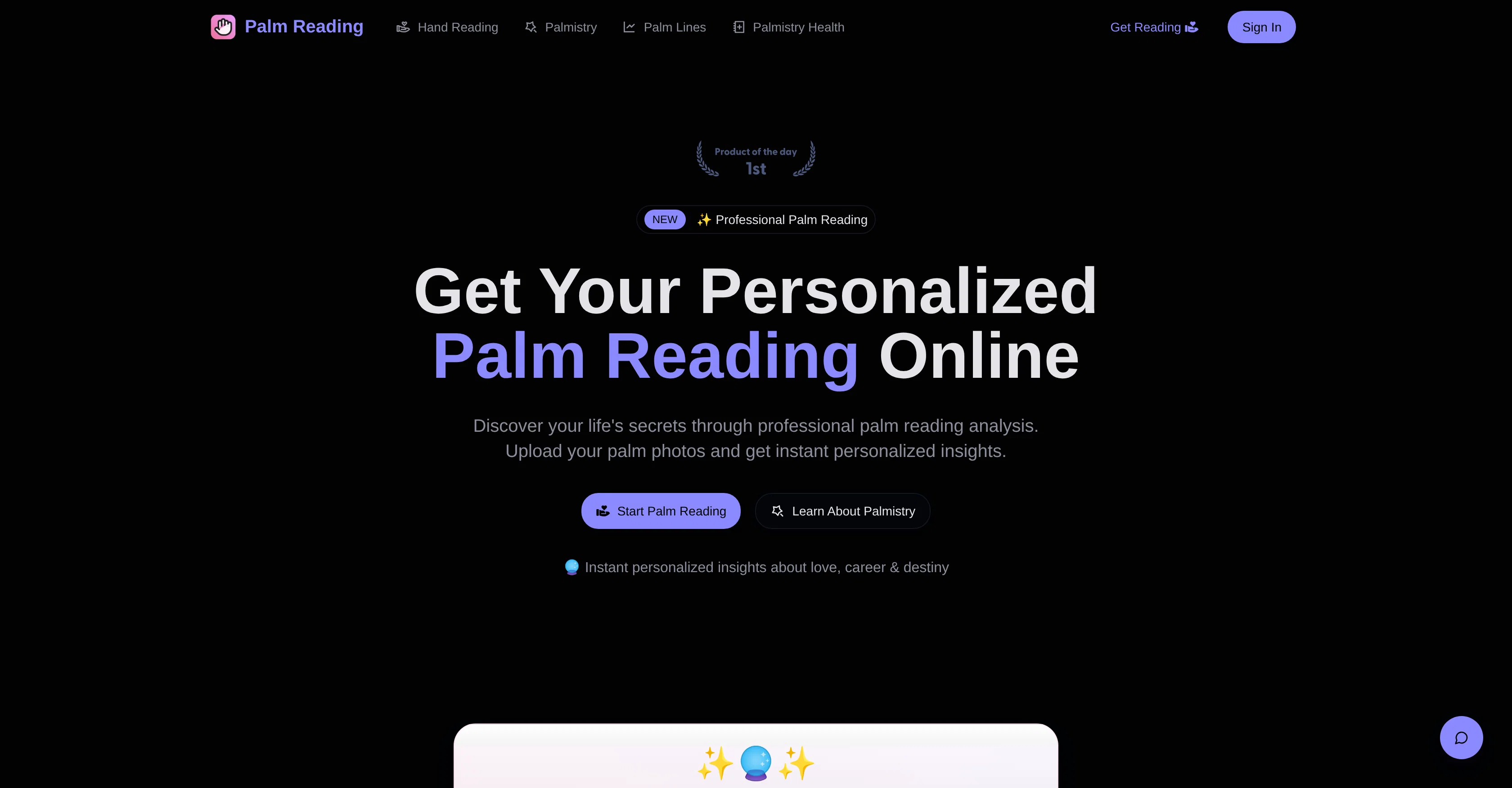 Palm Reading.app screenshot