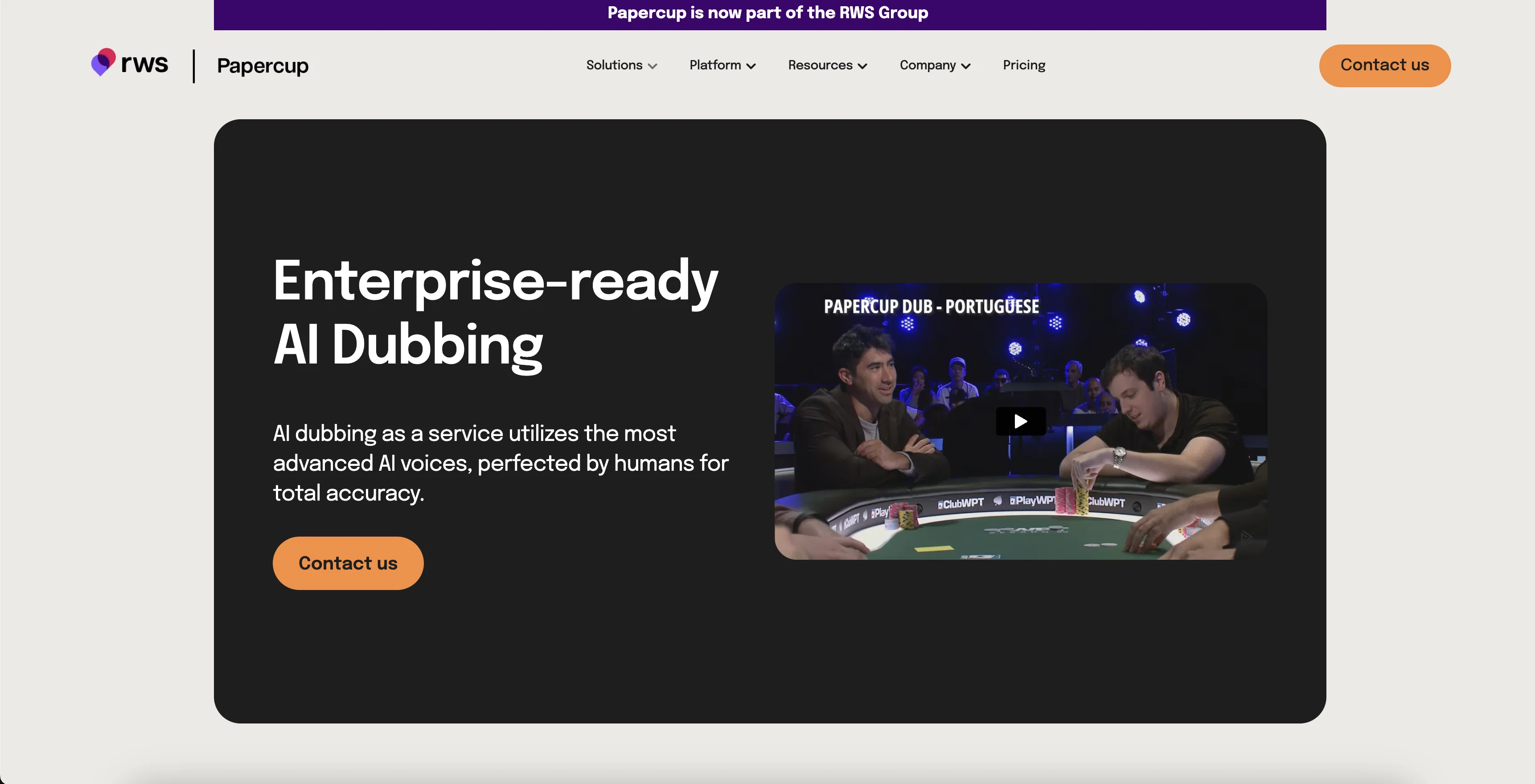 Papercup screenshot