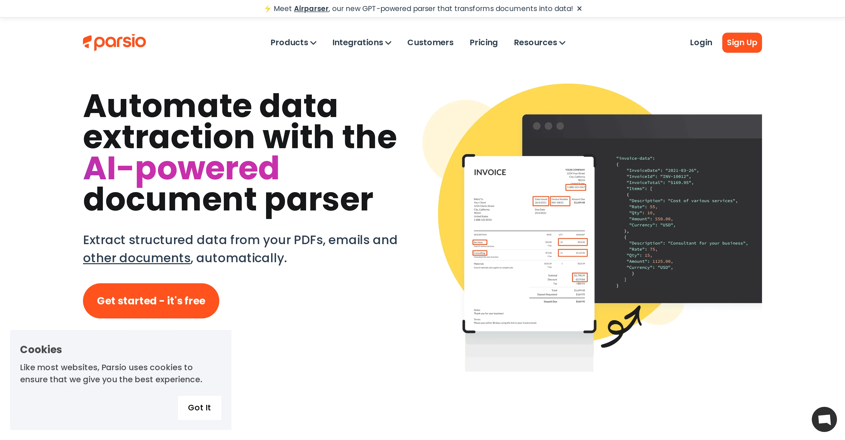 Parsio screenshot