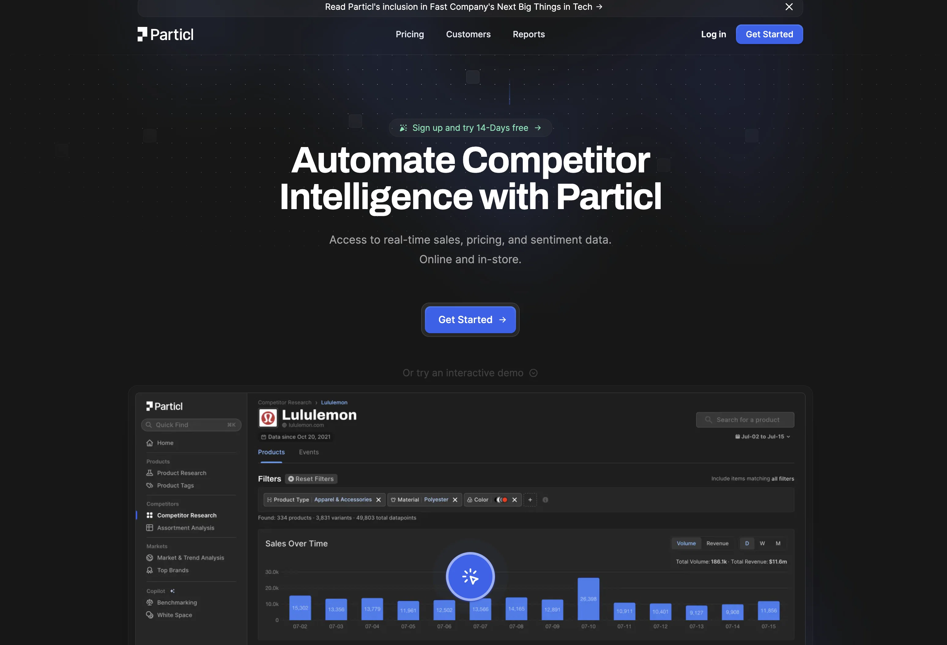 Particl screenshot