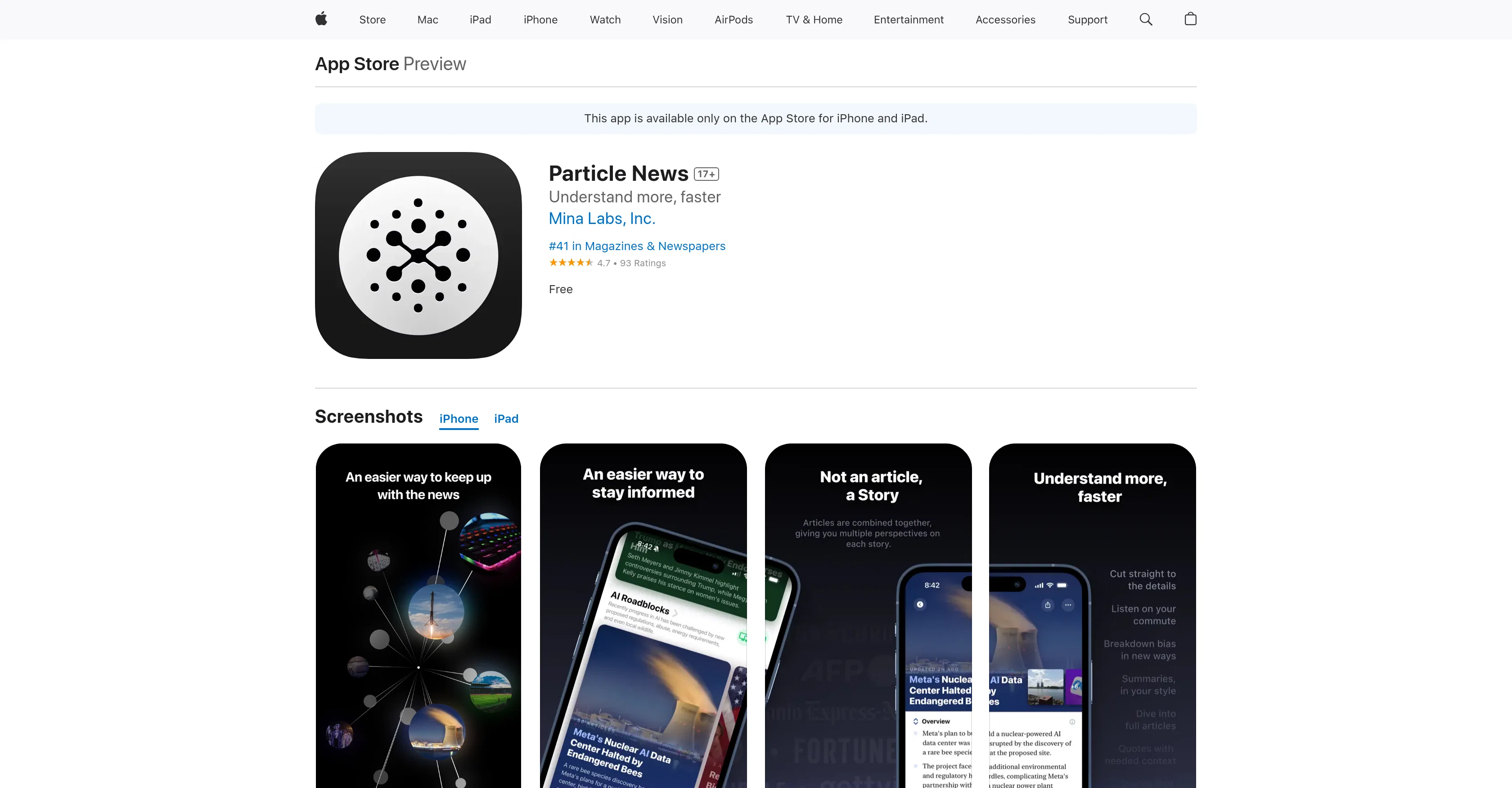 Particle News screenshot