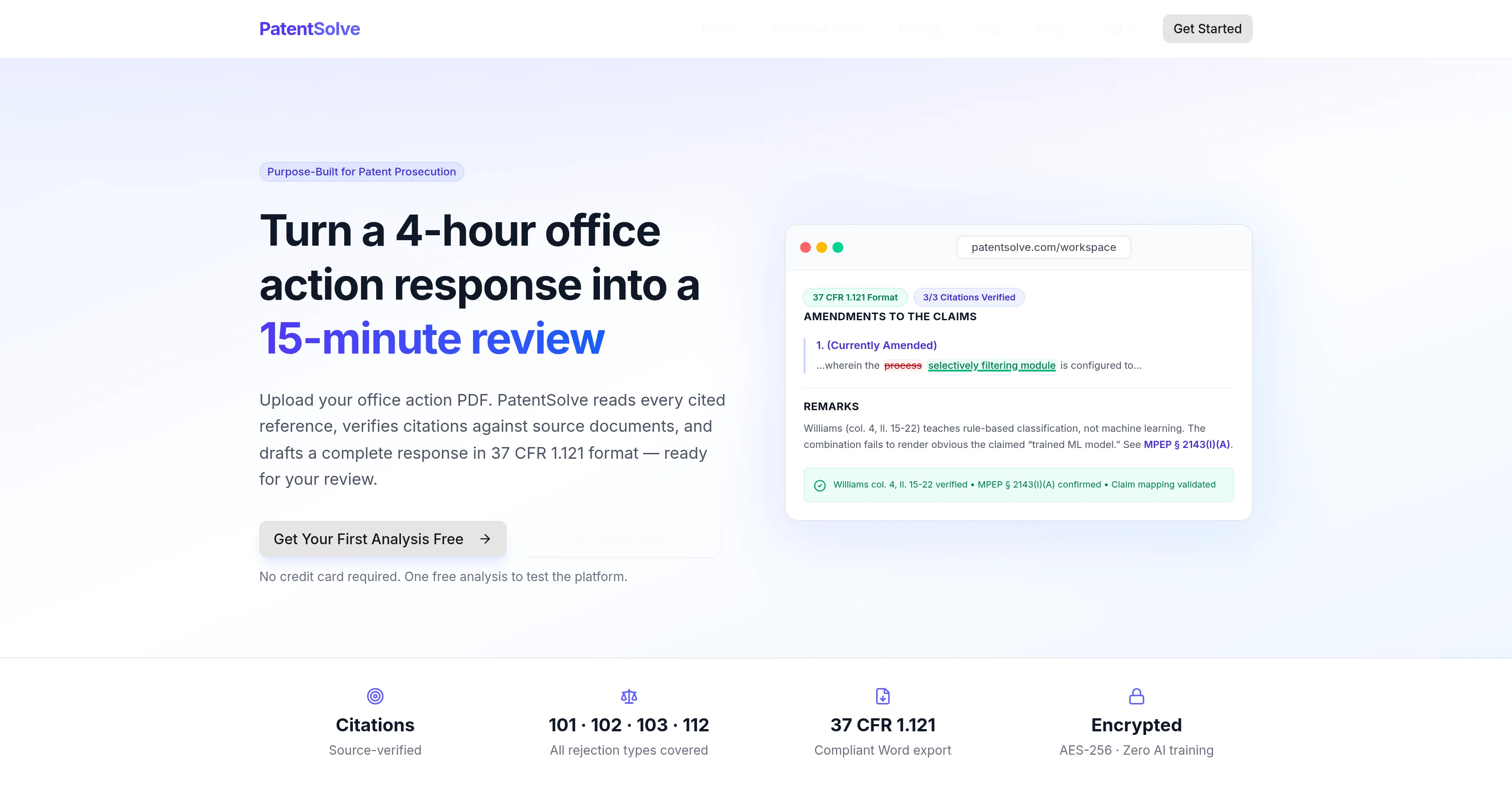 PatentSolve screenshot