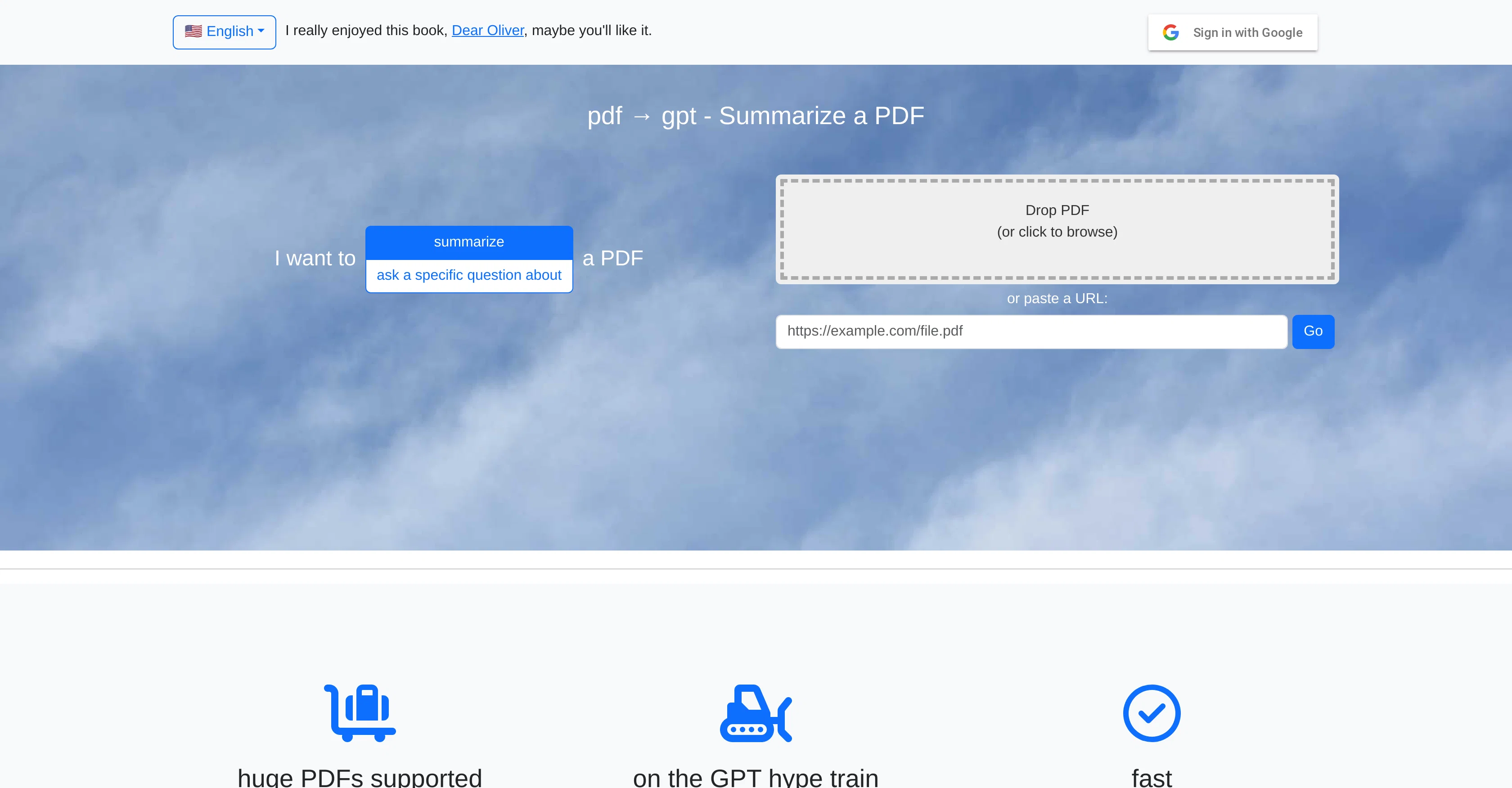 pdf2gpt screenshot