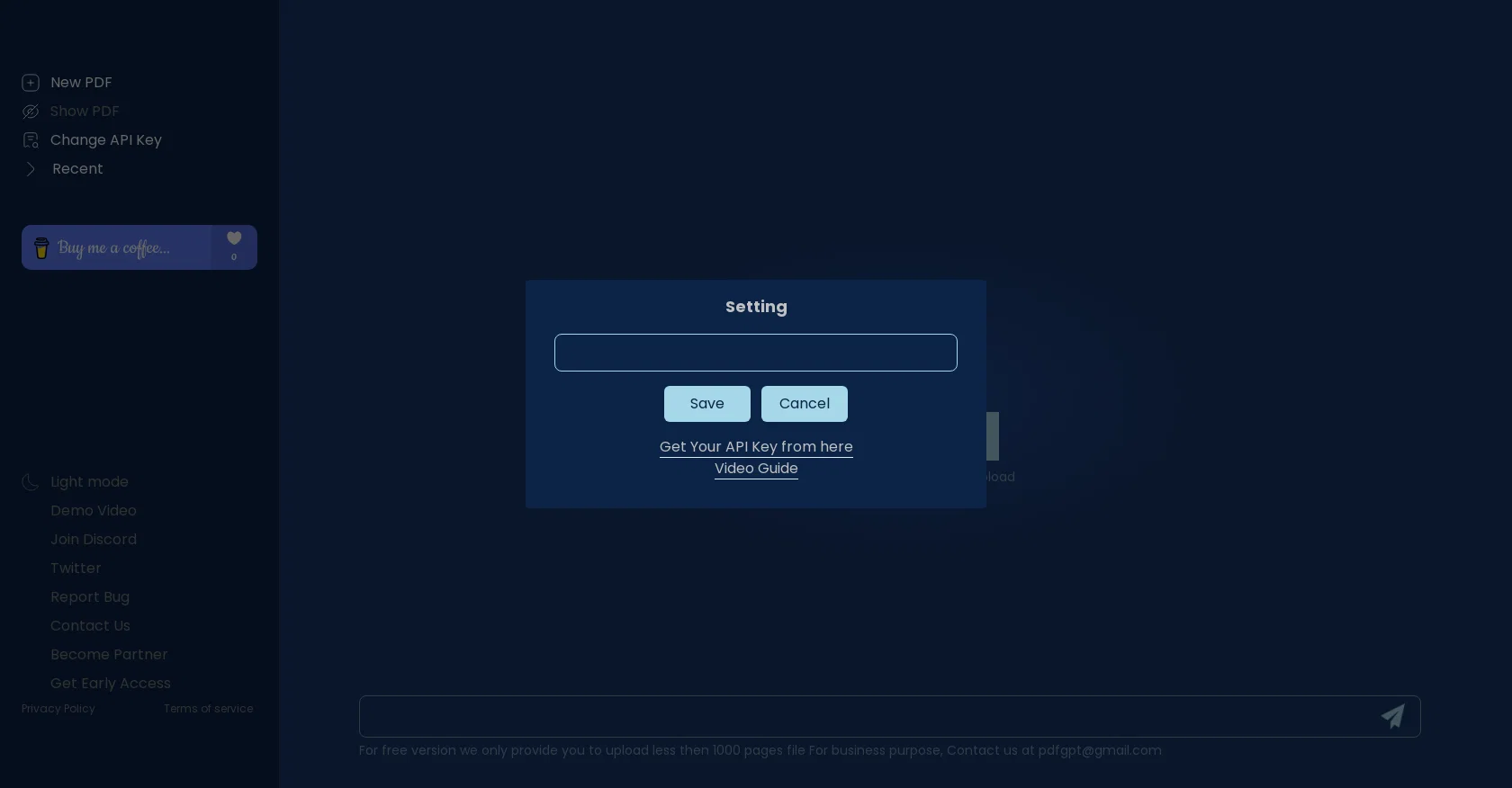PDFGPT screenshot