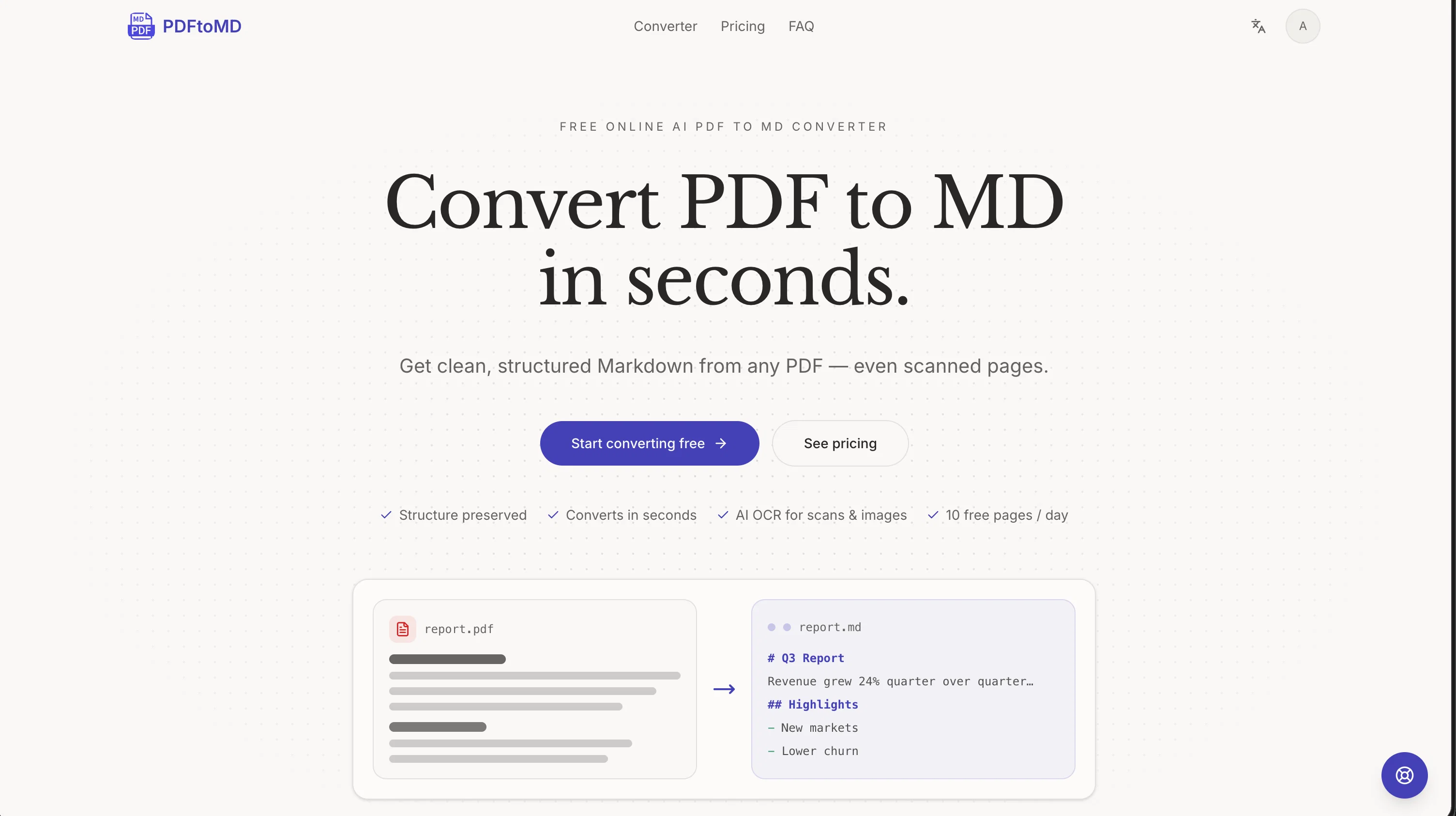 PDFtoMD Converter screenshot