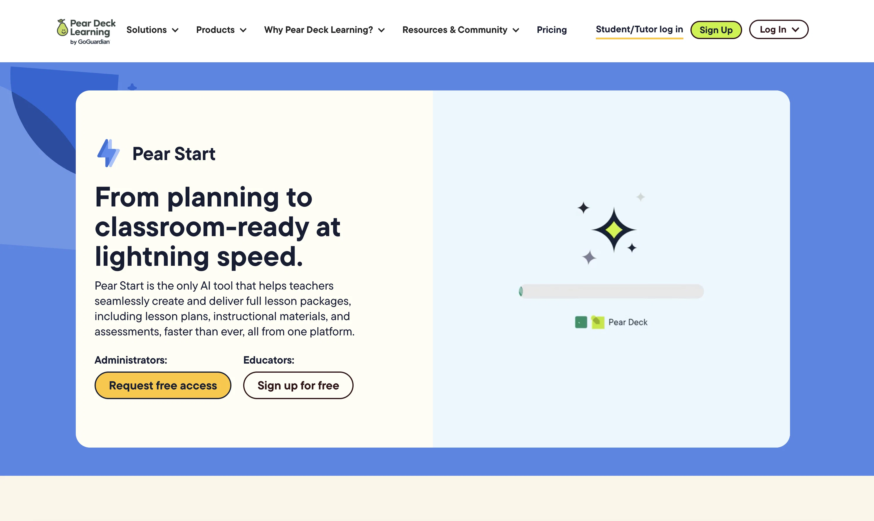 Pear Start screenshot