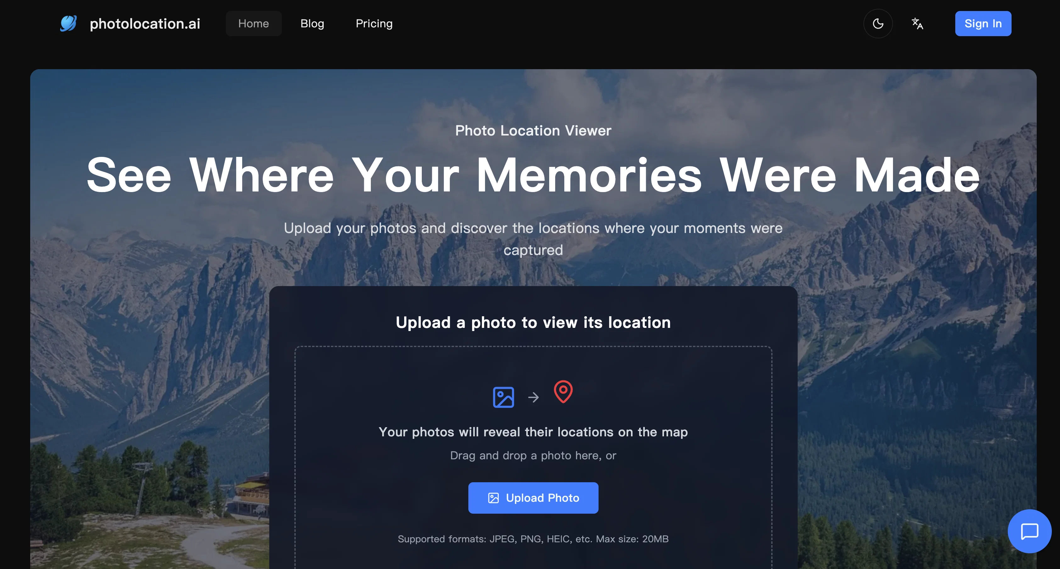 PhotoLocation AI screenshot