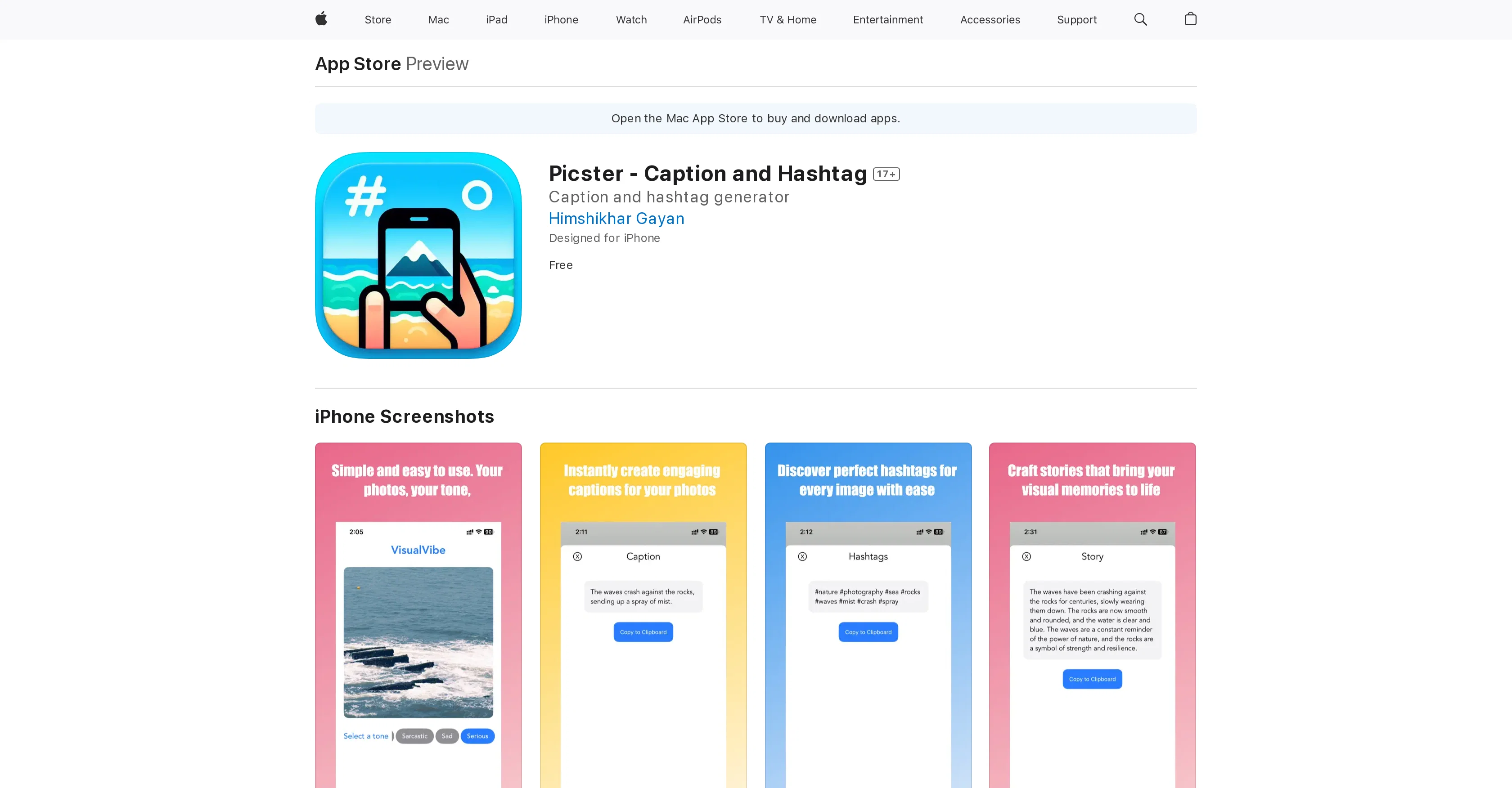 Picster - Caption and Hashtag screenshot