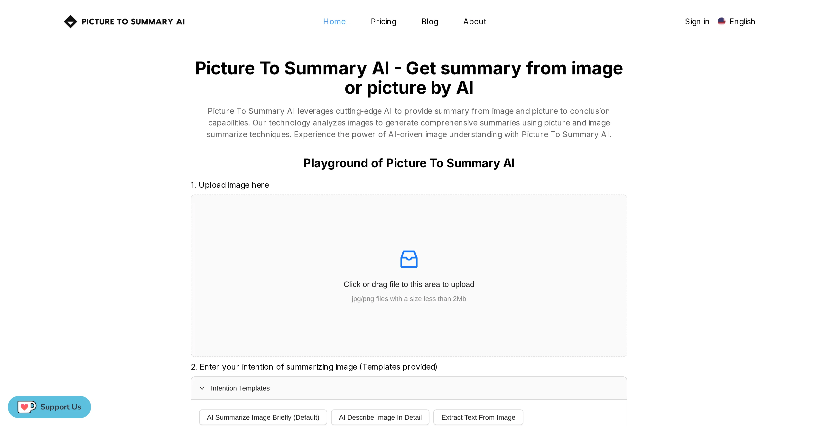 Picture To Summary AI screenshot