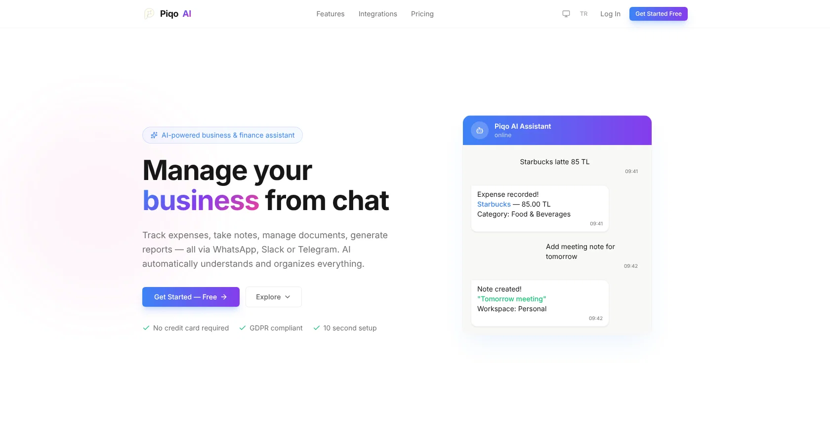 Piqo AI screenshot