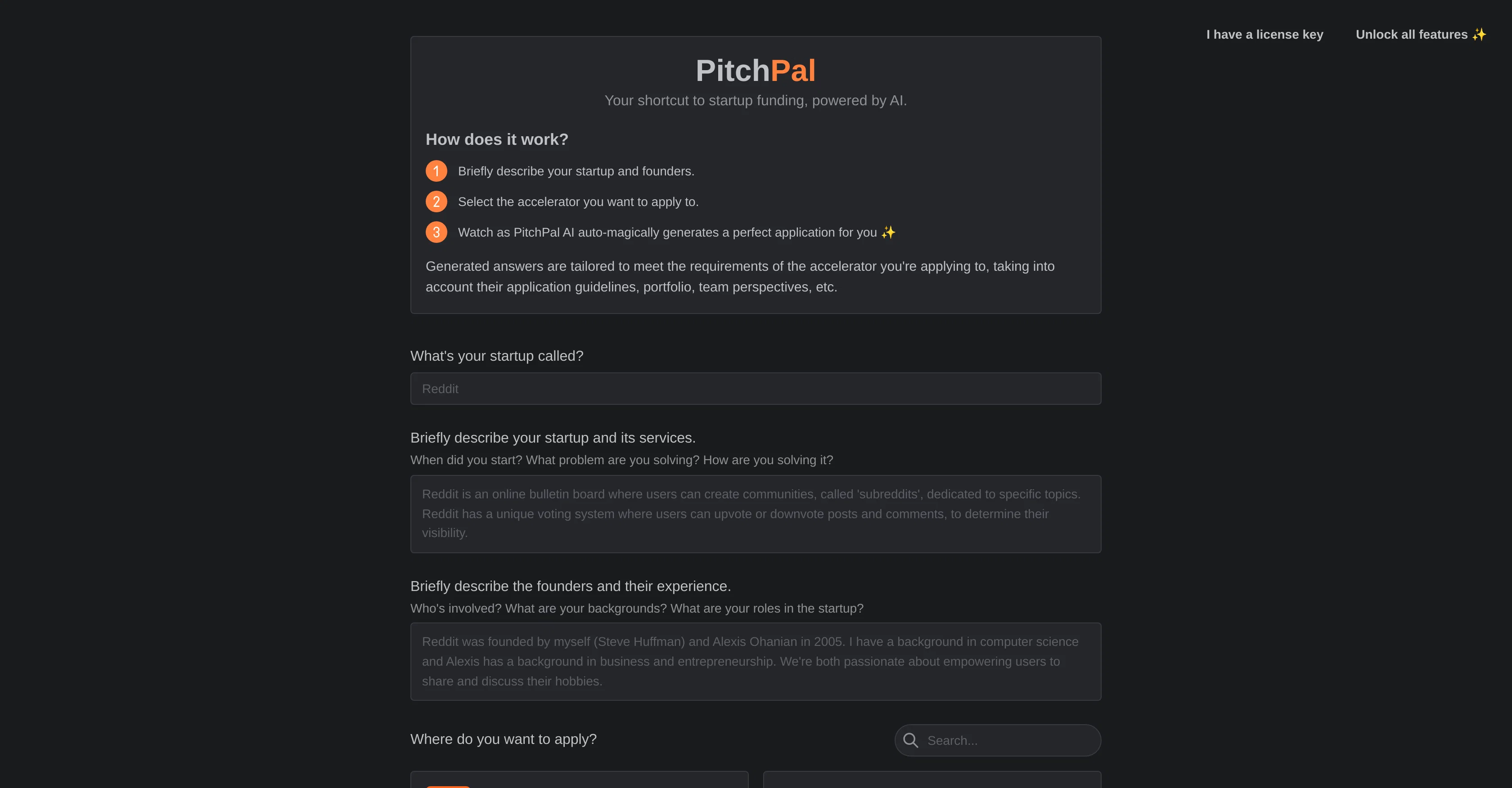 PitchPal screenshot