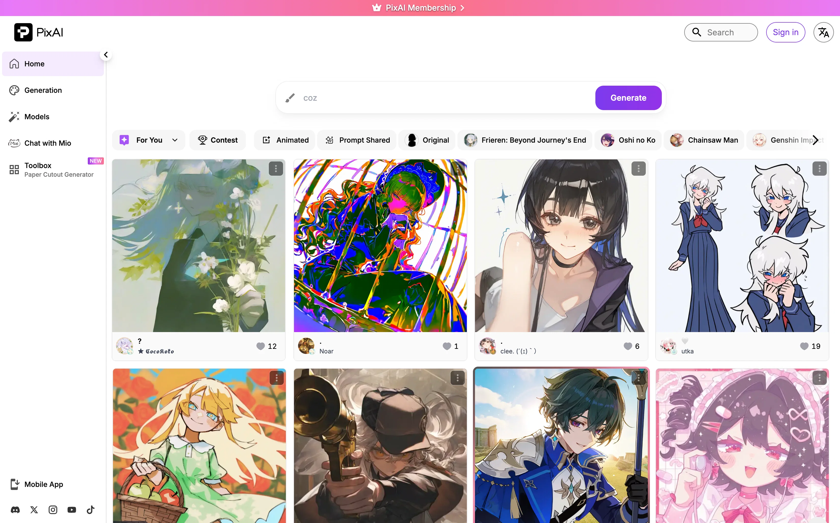 PixAI Artv4.10.5 screenshot