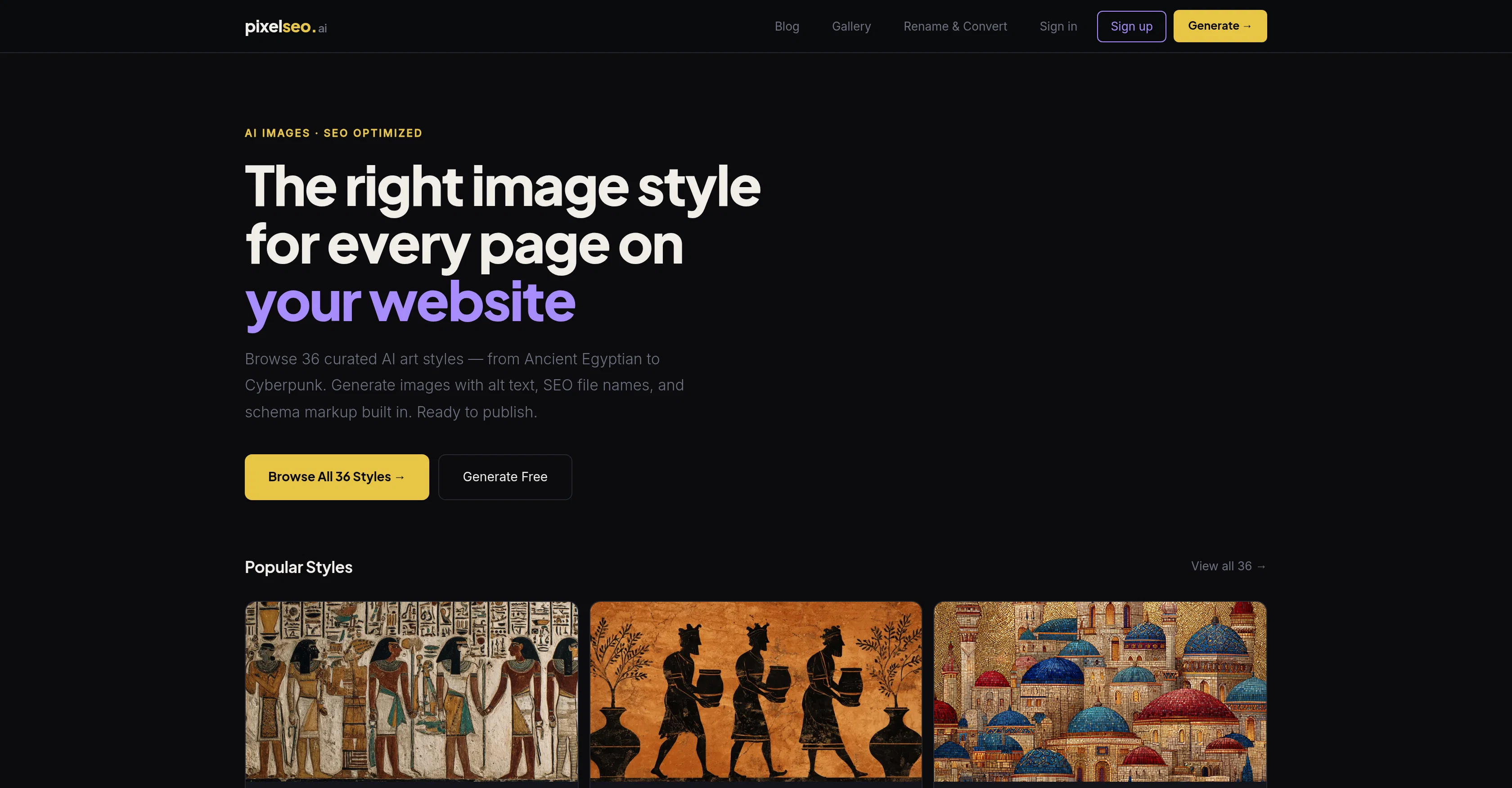 pixelseo.ai screenshot