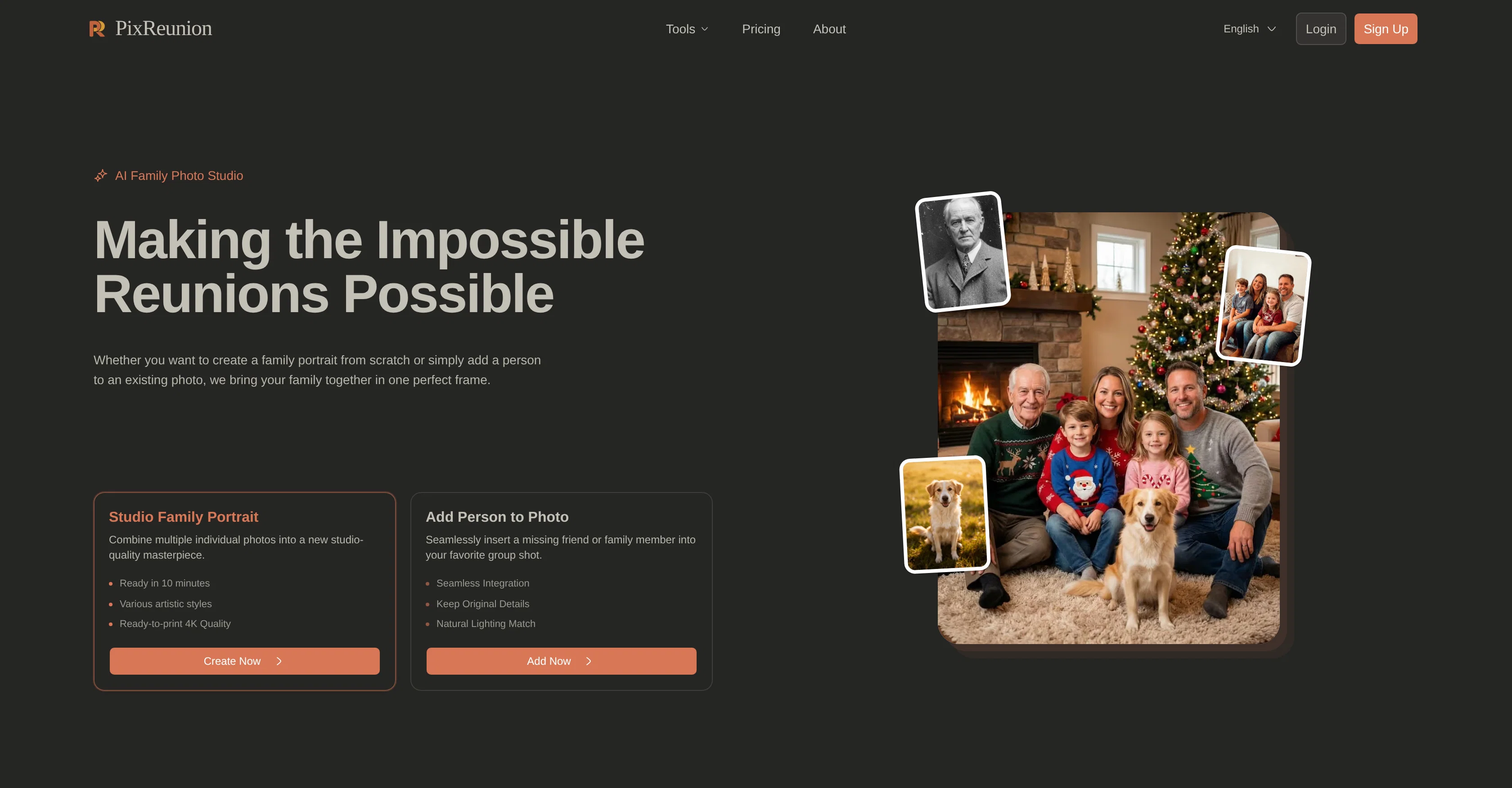 PixReunion - AI Family Photo Studio screenshot