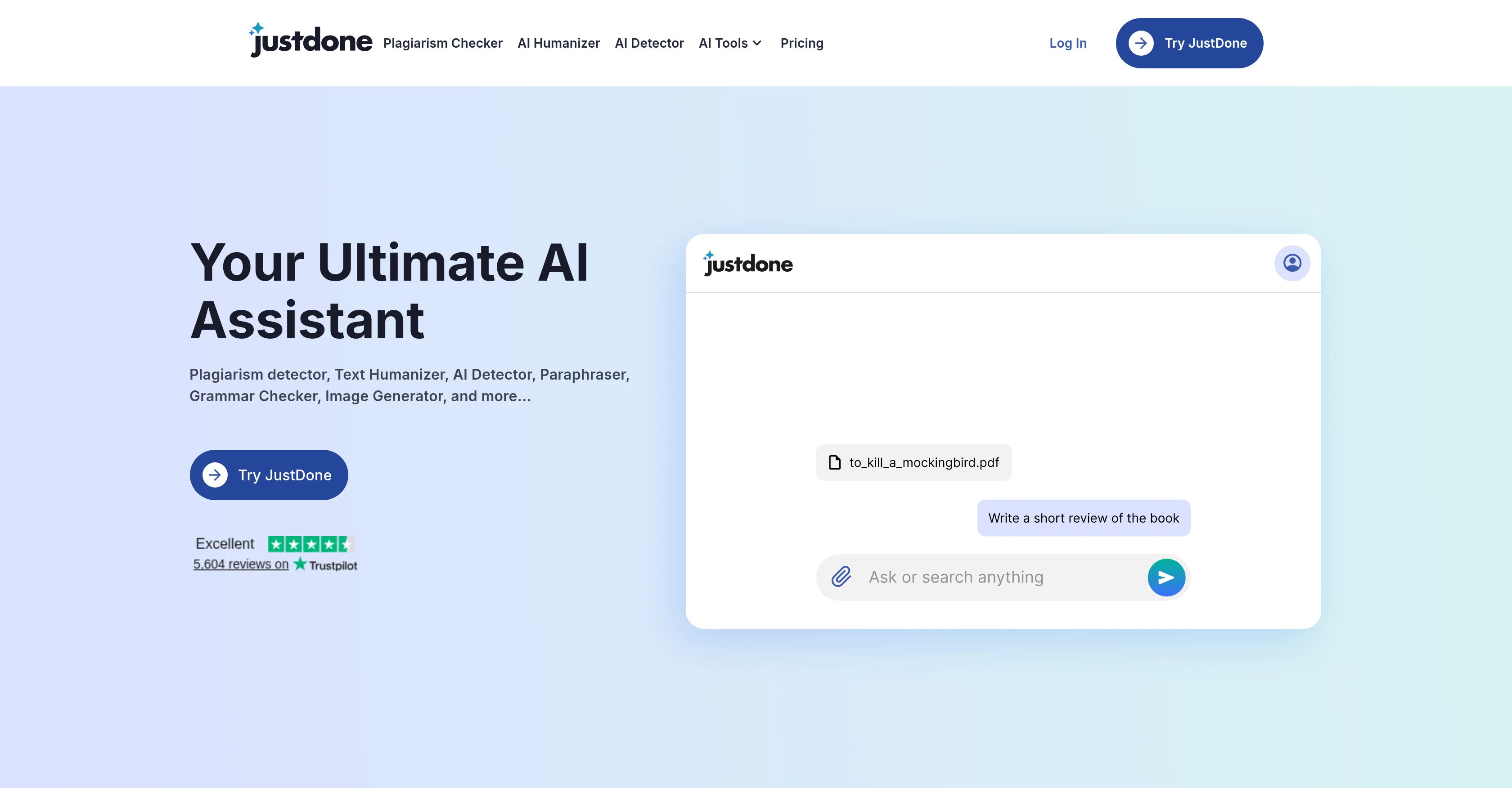 Plagiarism Checker by JustDone screenshot