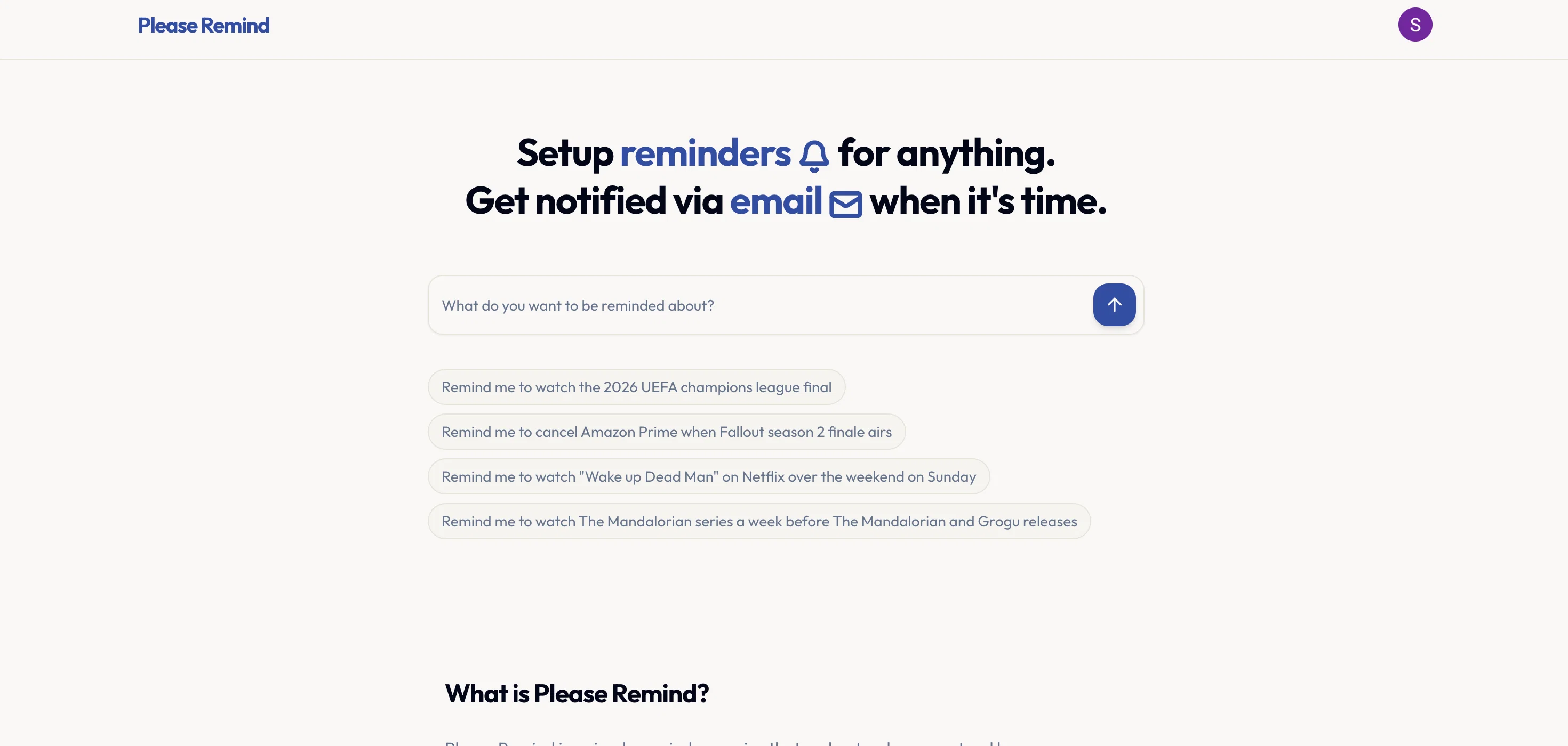 Please Remind screenshot