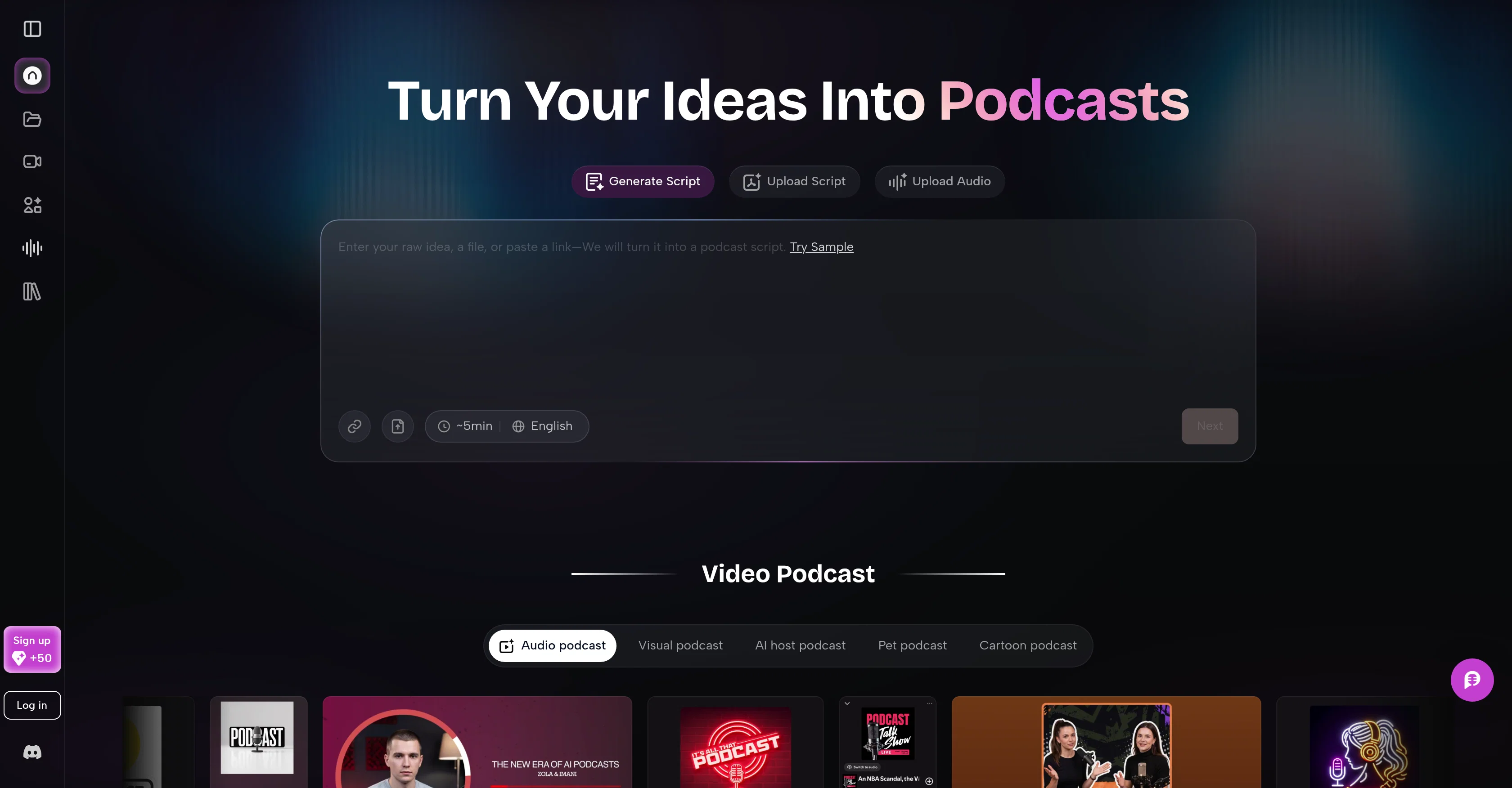 PodcastorAI screenshot