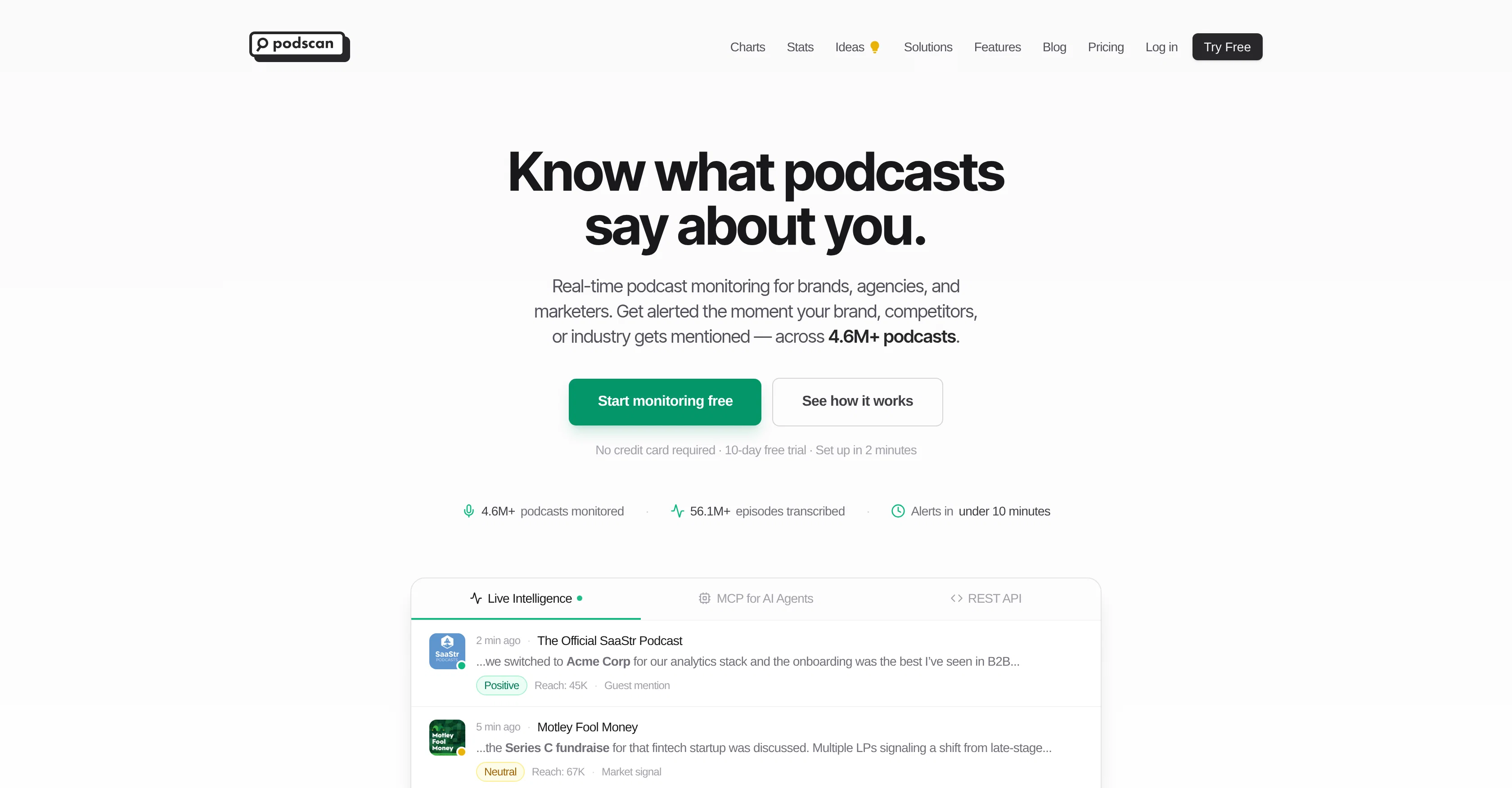 Podscan screenshot
