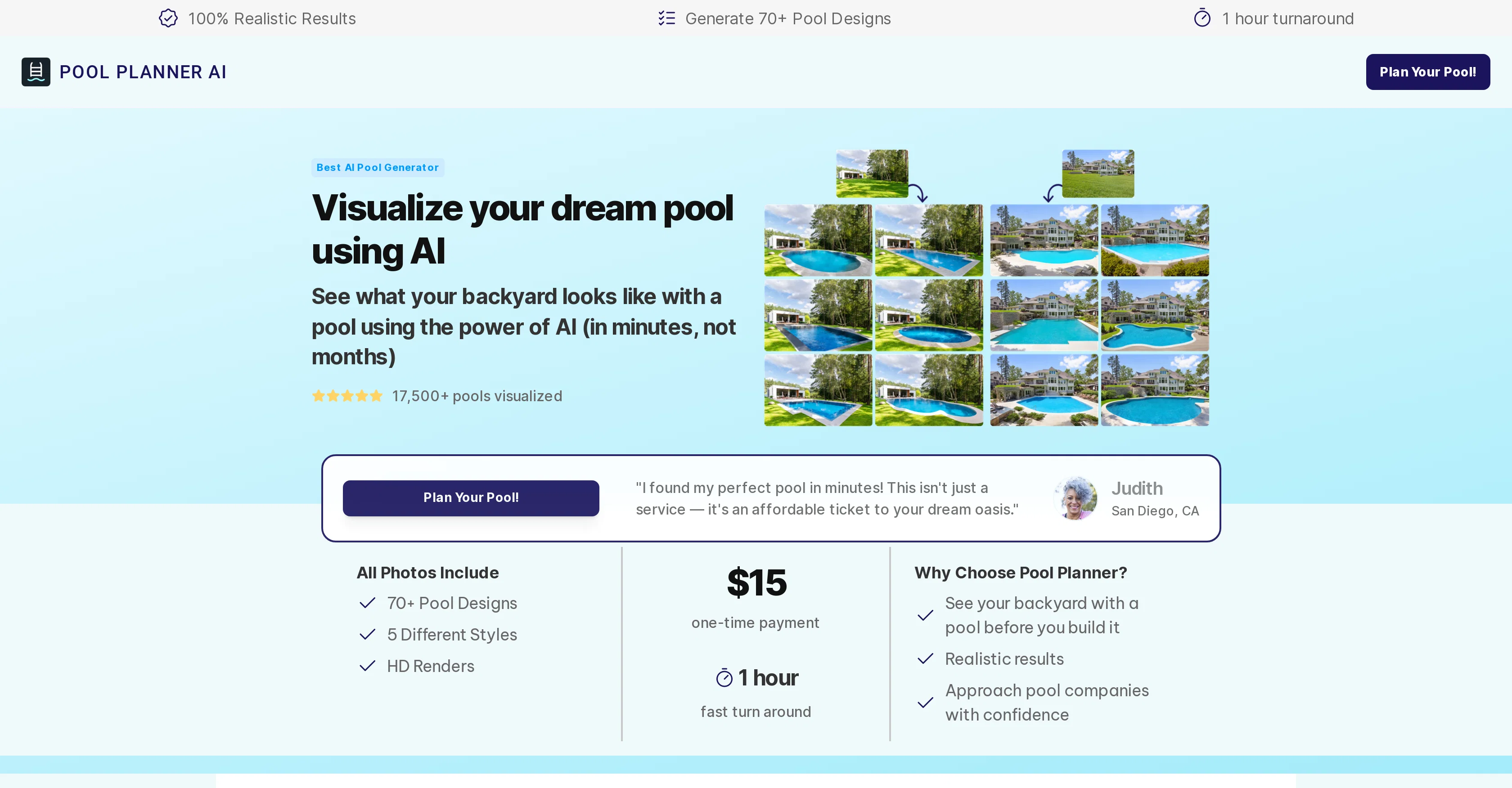 Poolplannerai screenshot