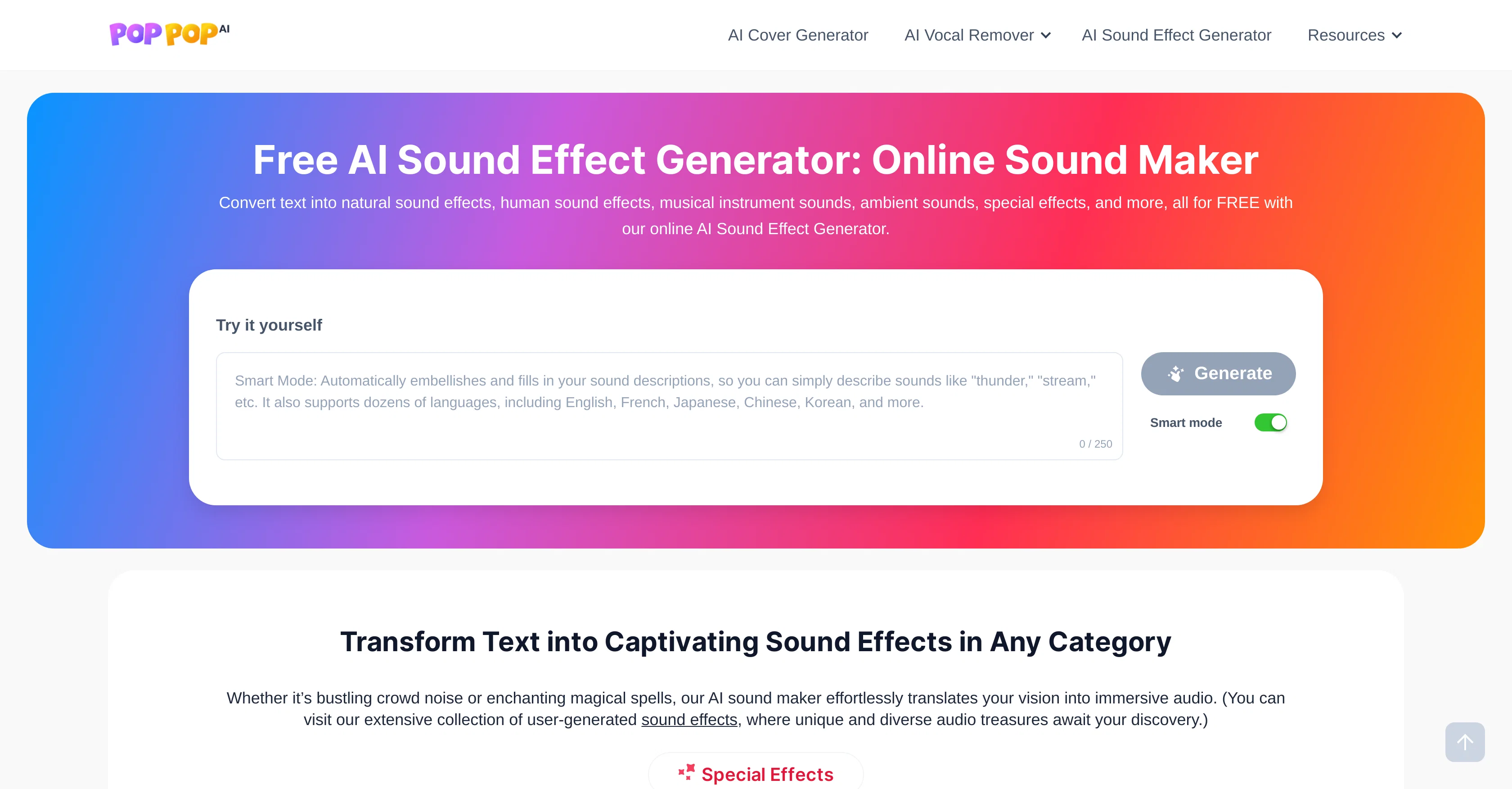 PopPop AI Sound Effect screenshot