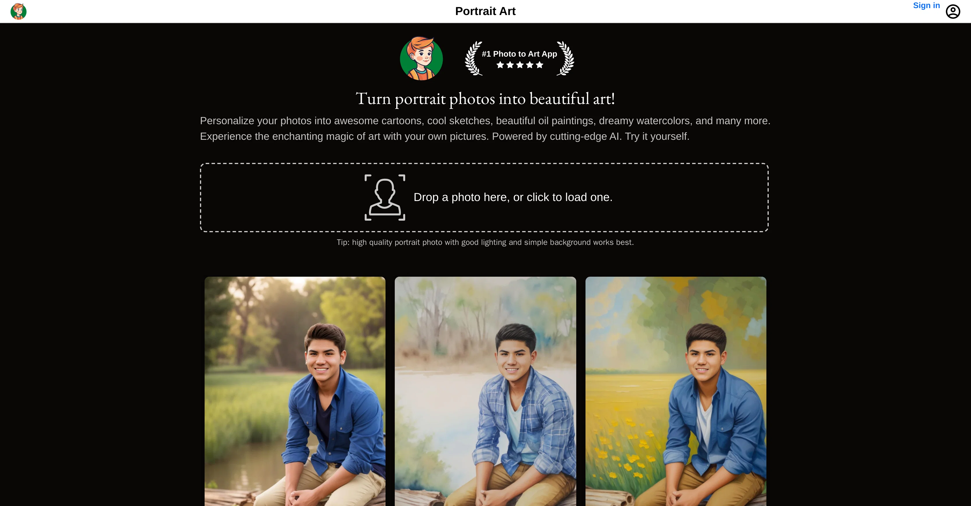 PortraitArt screenshot