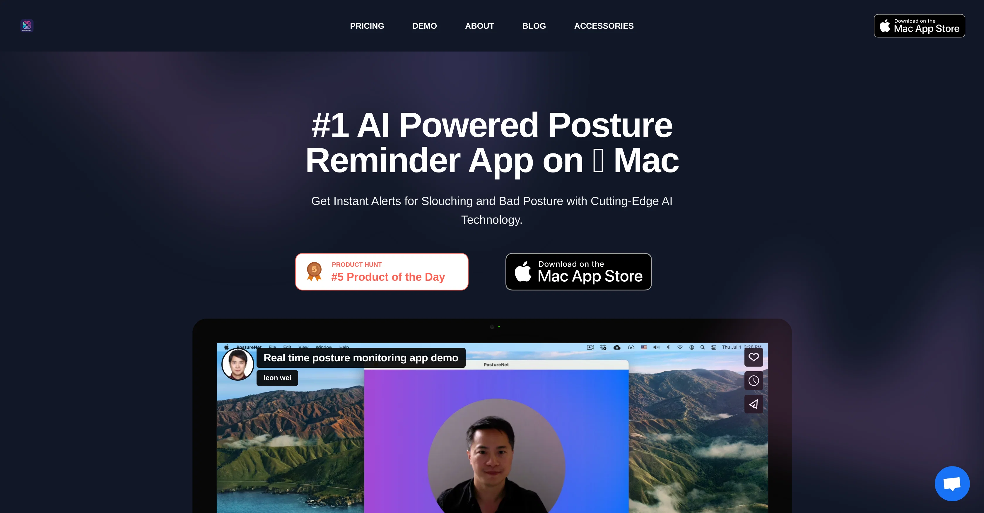 Posture Reminder App screenshot