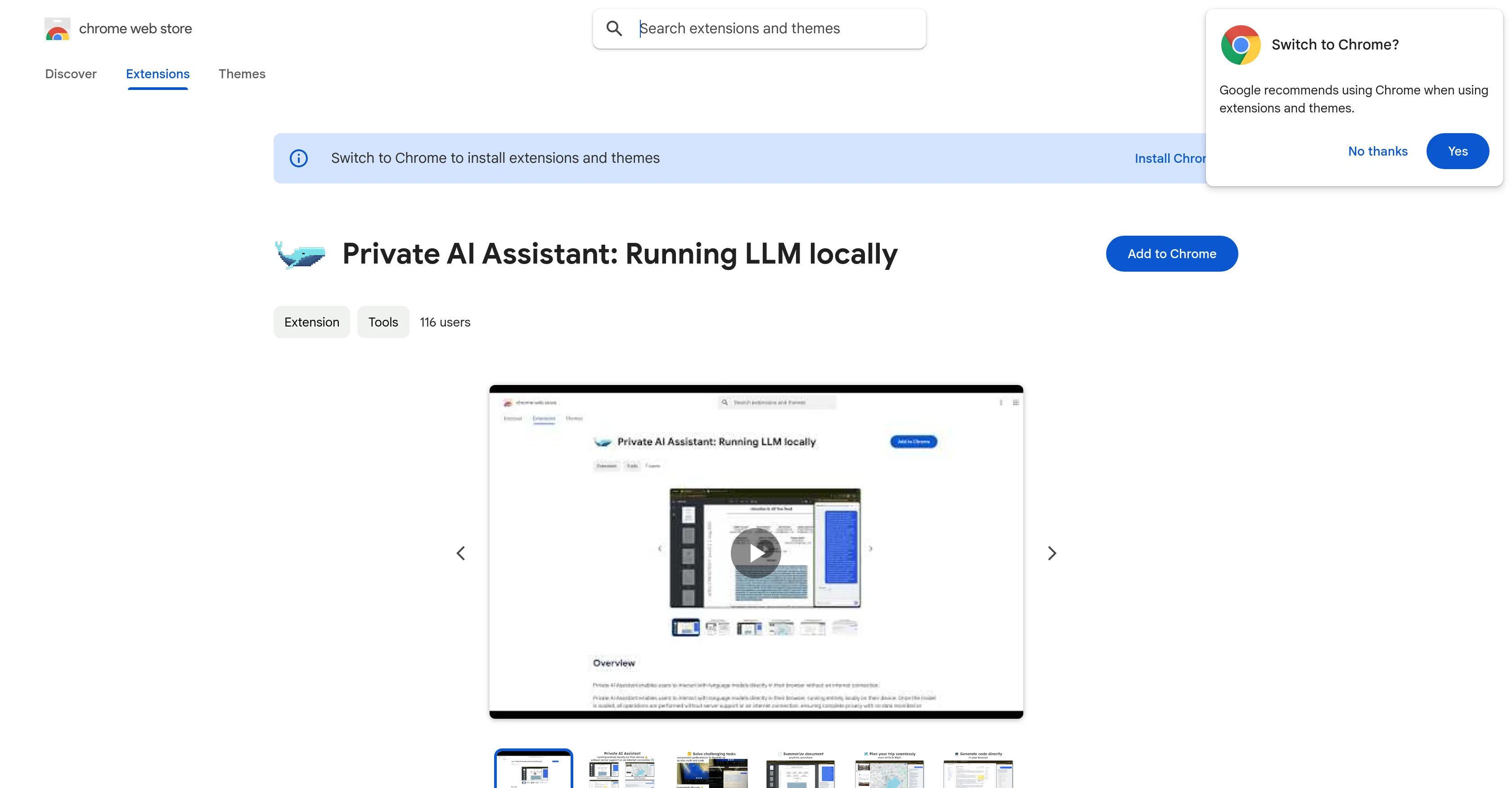 Private AI Assistant screenshot