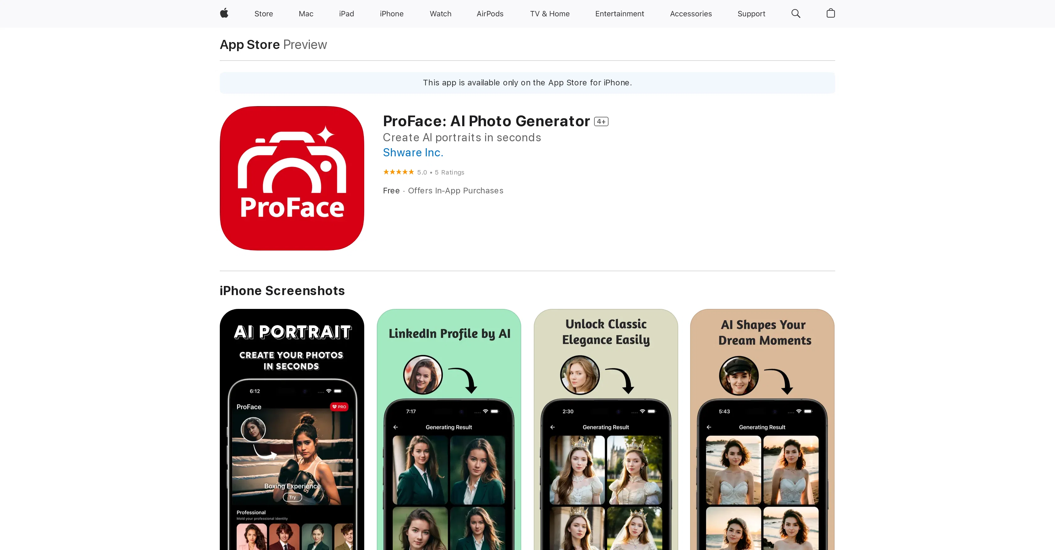 ProFace screenshot