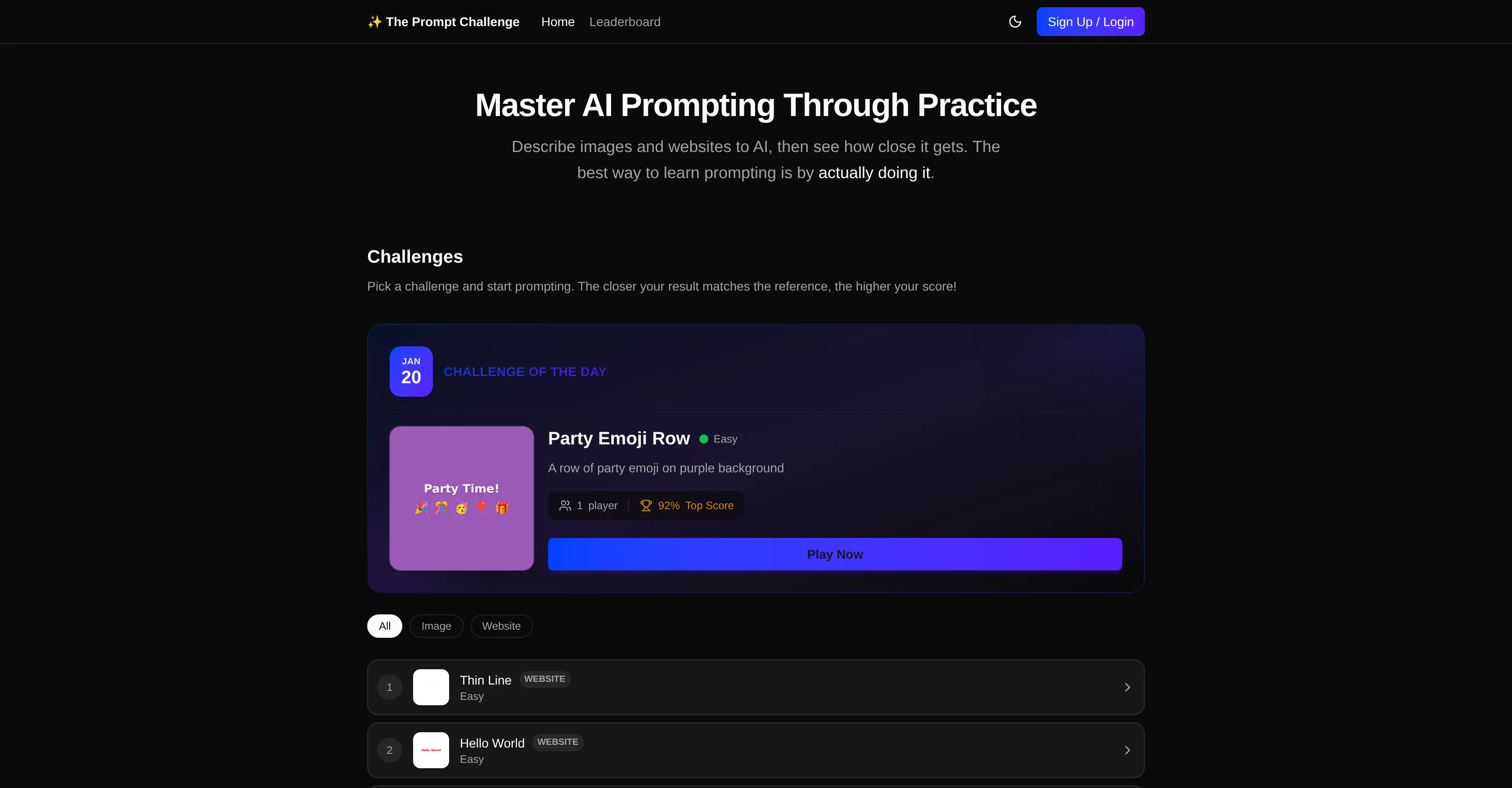 The Prompt Challenge screenshot