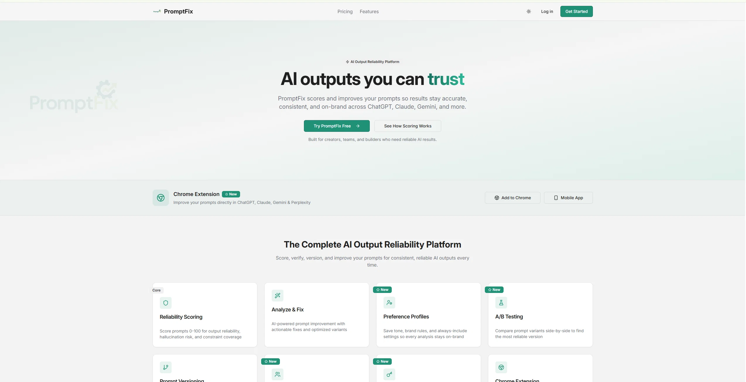 PromptFixv1.2 screenshot