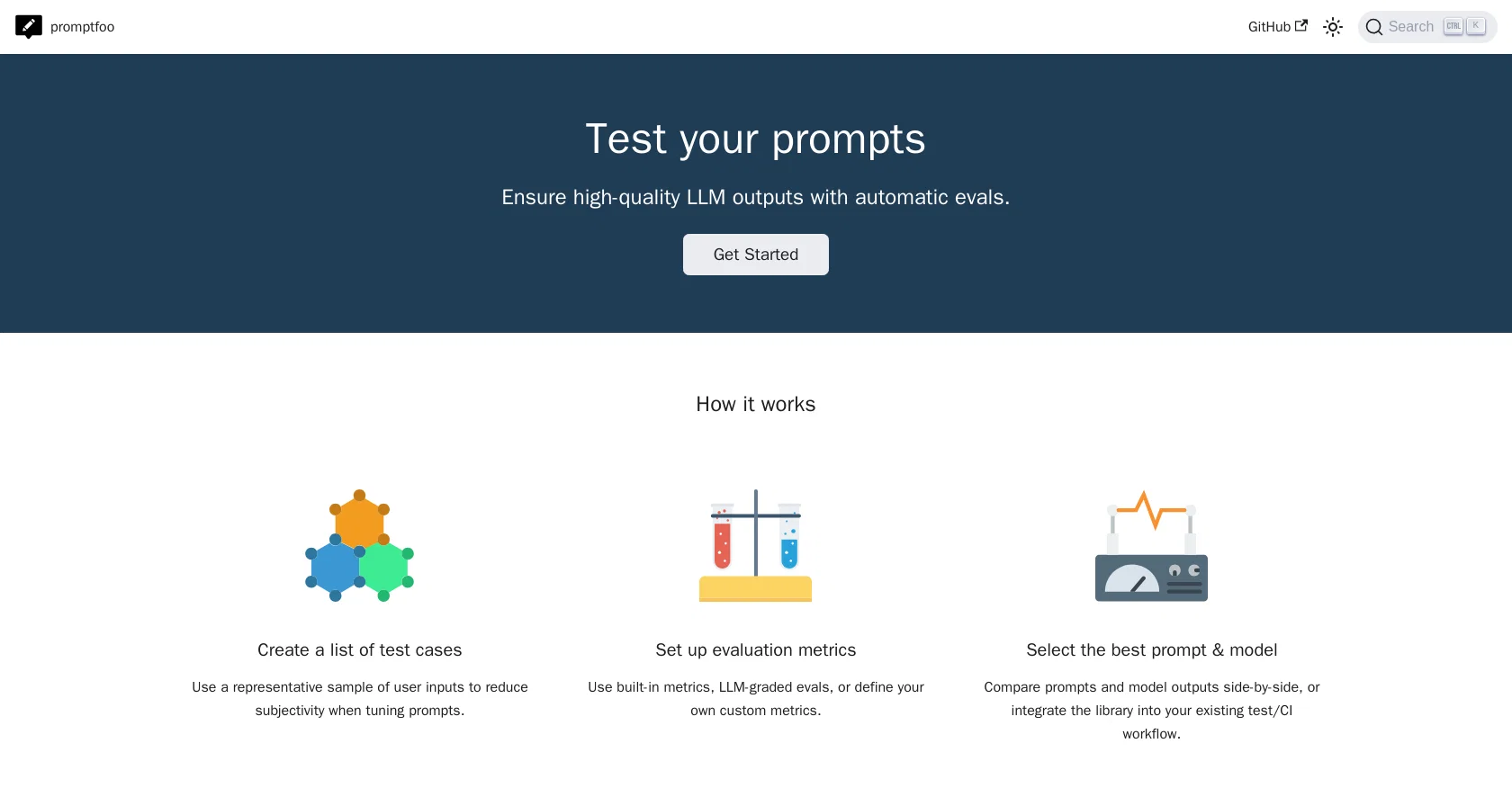 Promptfoo screenshot