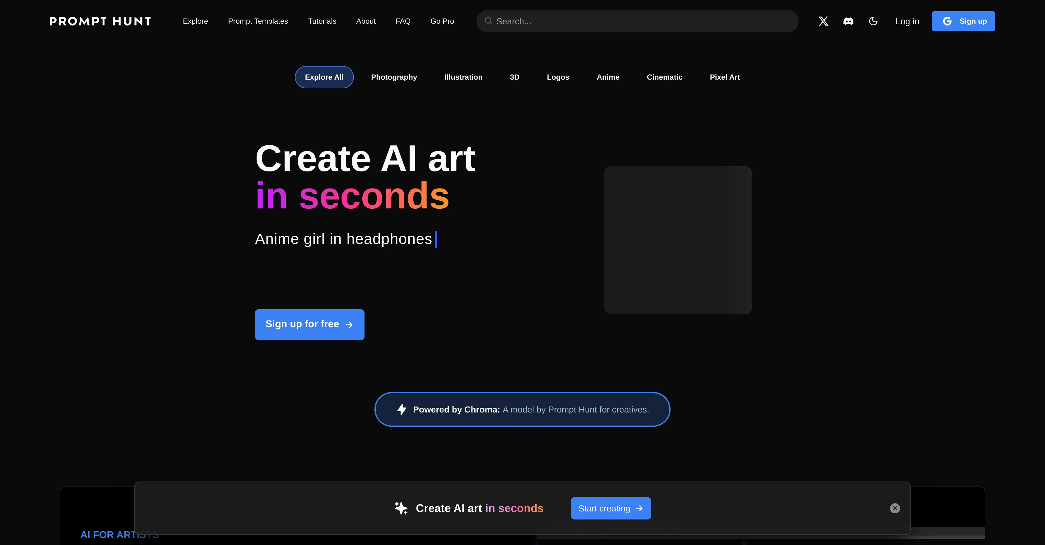 Prompt Hunt screenshot
