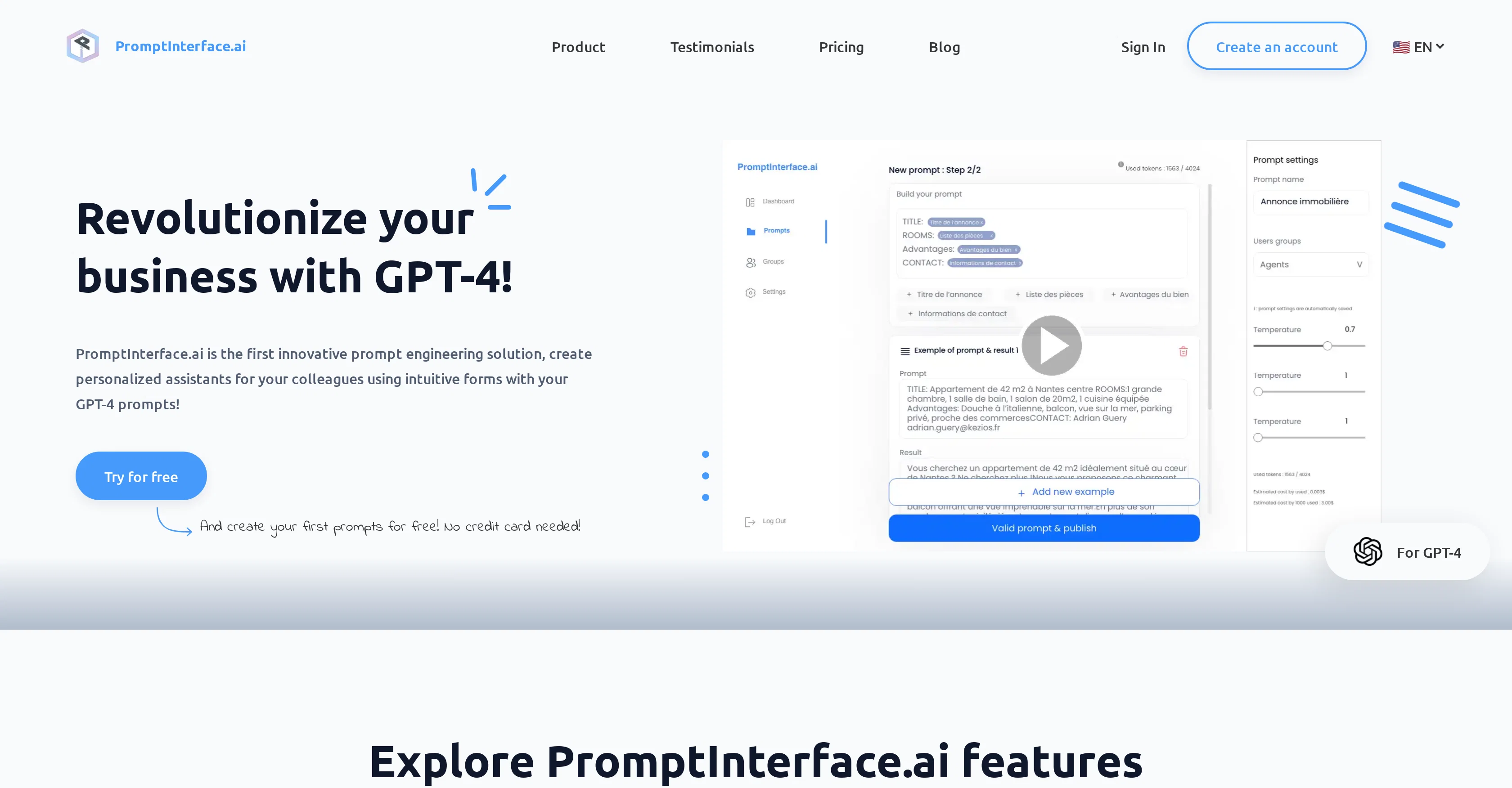 PromptInterface.ai screenshot