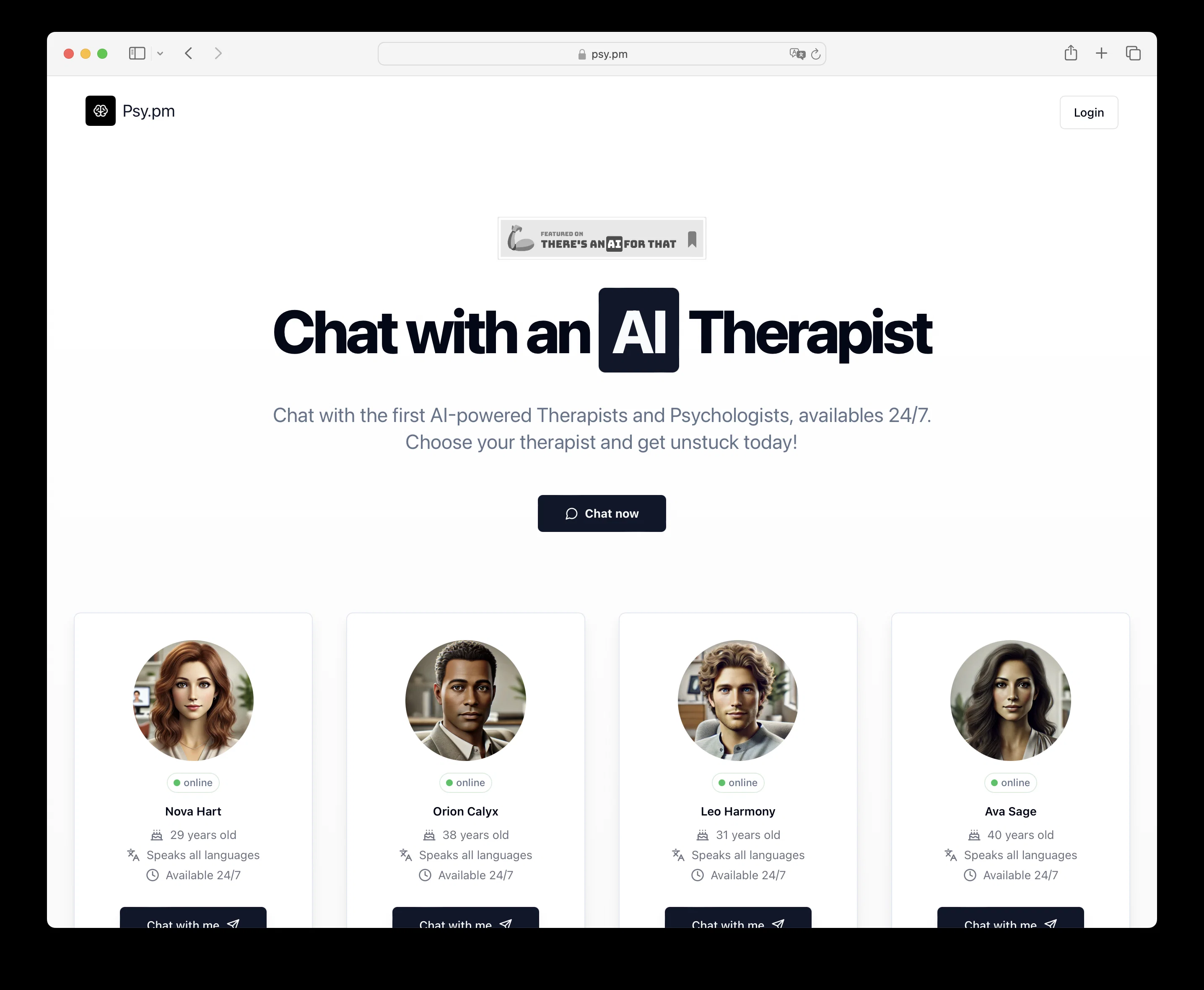 PSY - AI Therapists screenshot