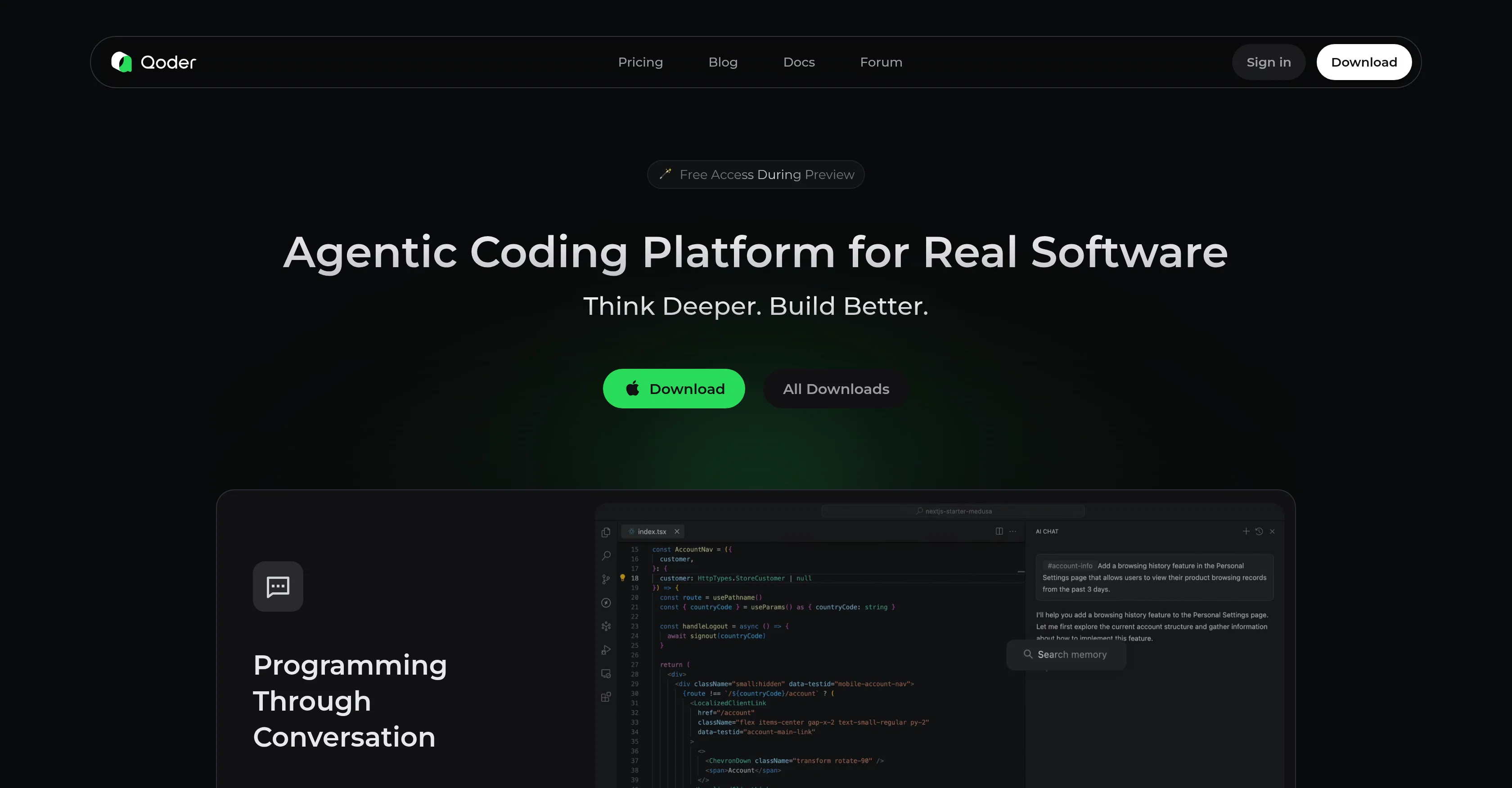 Qoder screenshot